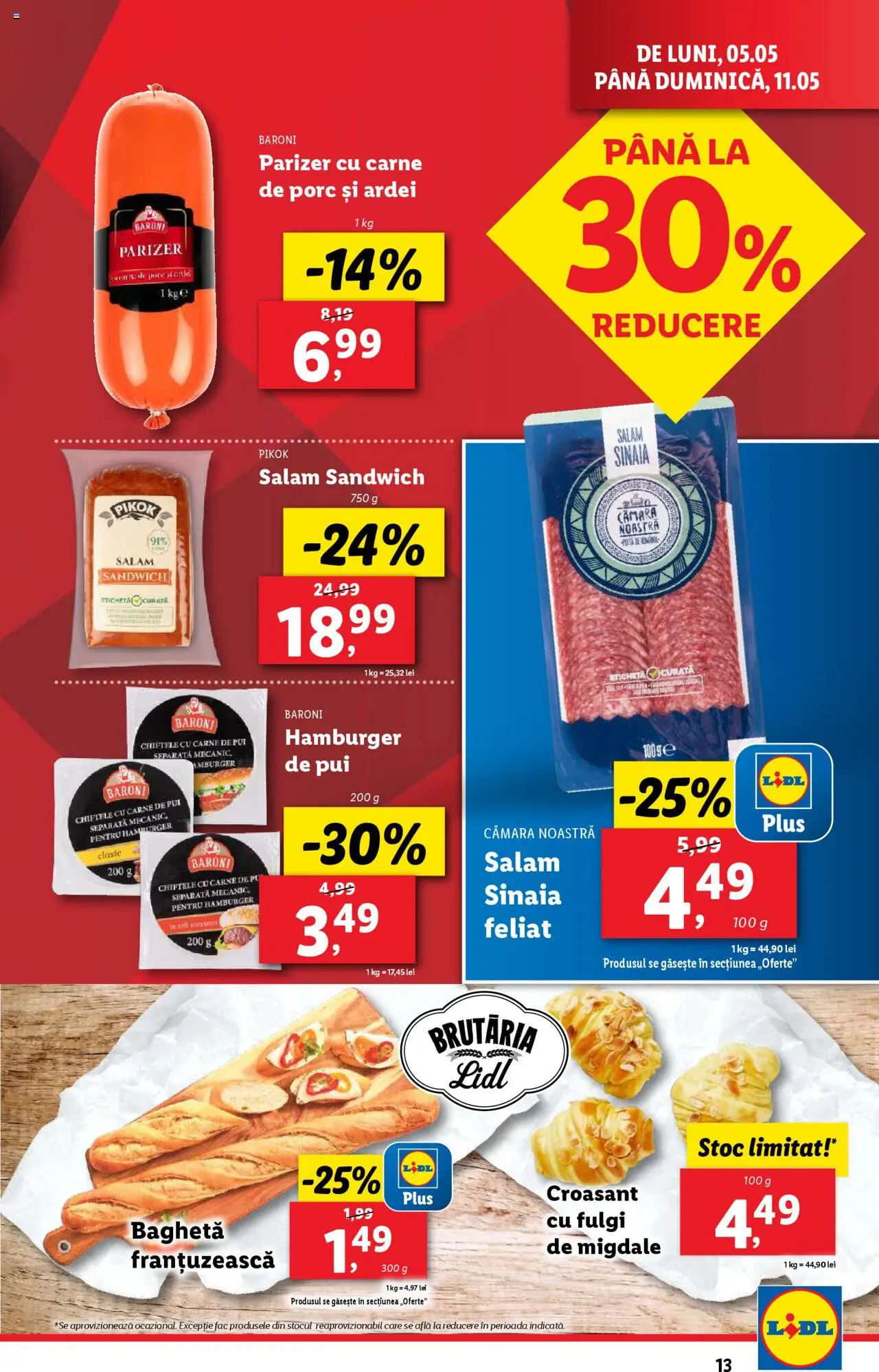 Catalog LIDL 5 - 11 Mai 2025 | Pagina 13 | Produse: Hacıyatmaz Kedi Oyuncağı, Migdale, Salam, Carne De Pui