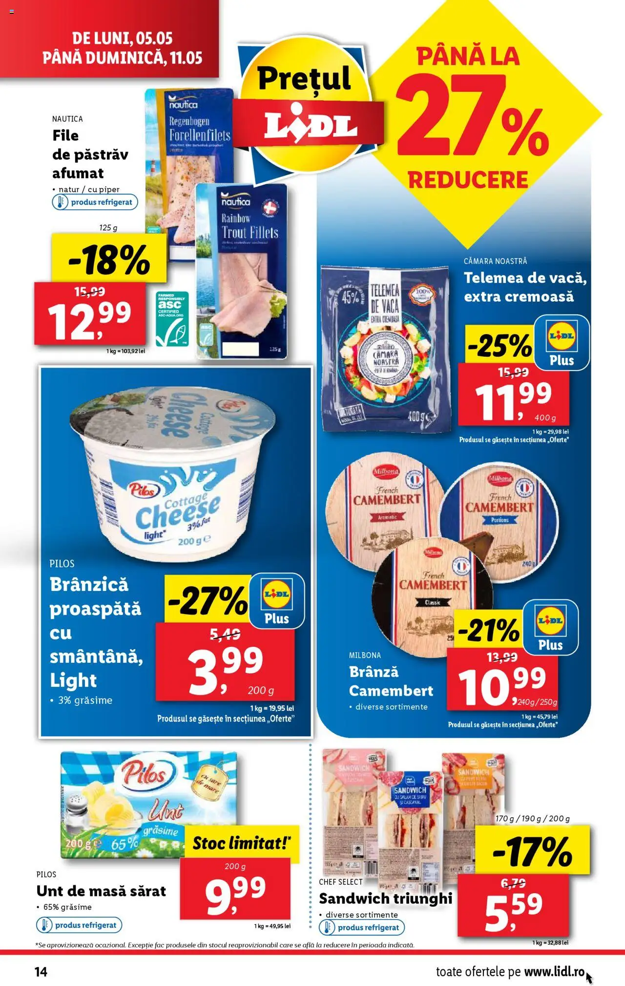 Catalog LIDL 5 - 11 Mai 2025 | Pagina 14 | Produse: Toplar, Unt, Brânză, Piper