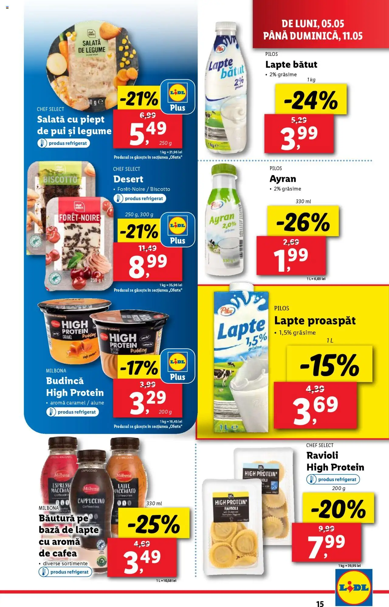 Catalog LIDL 5 - 11 Mai 2025 | Pagina 15 | Produse: Toplar, Lapte, Cafea, Legume
