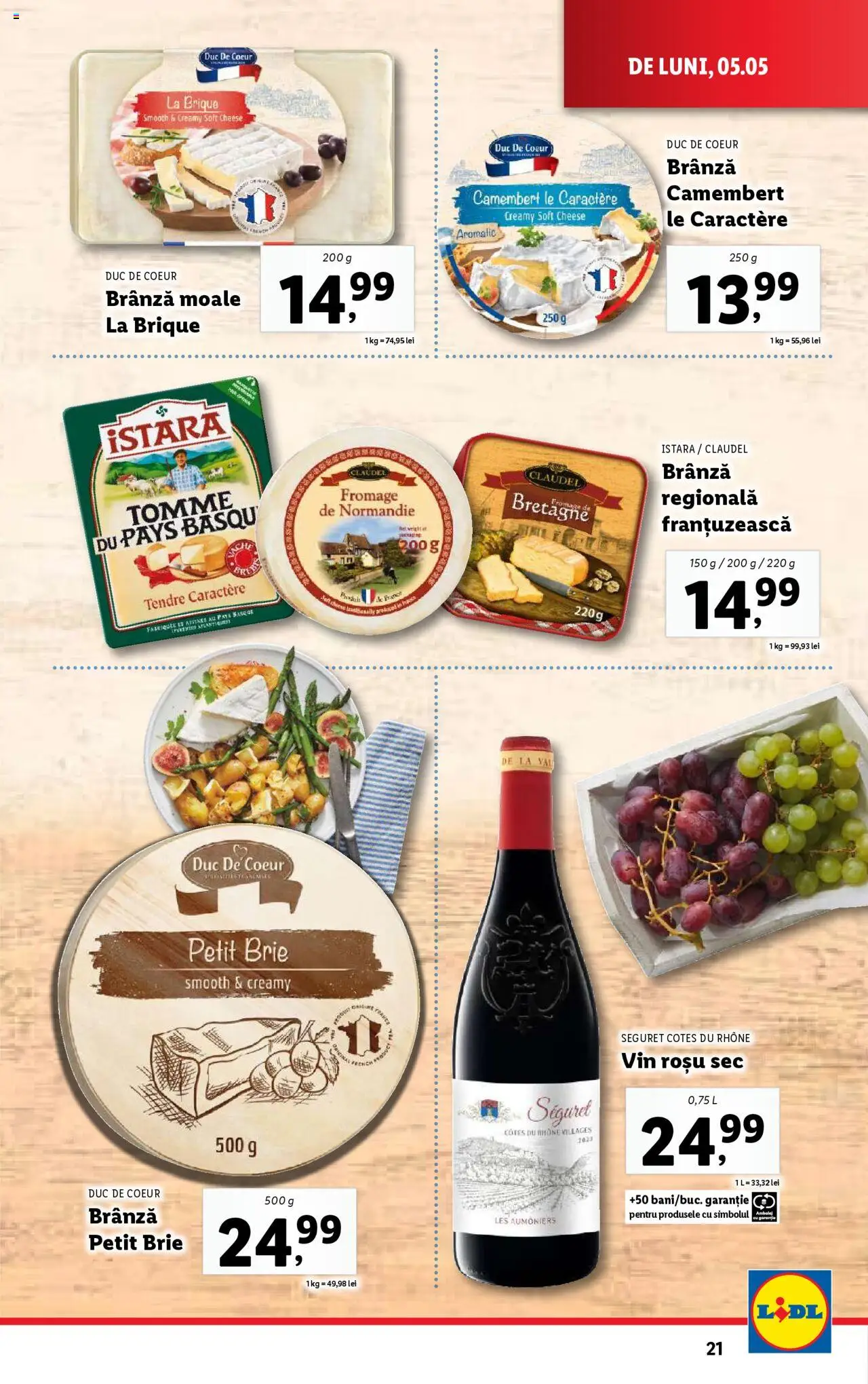 Catalog LIDL 5 - 11 Mai 2025 | Pagina 21 | Produse: Brânză, Vin