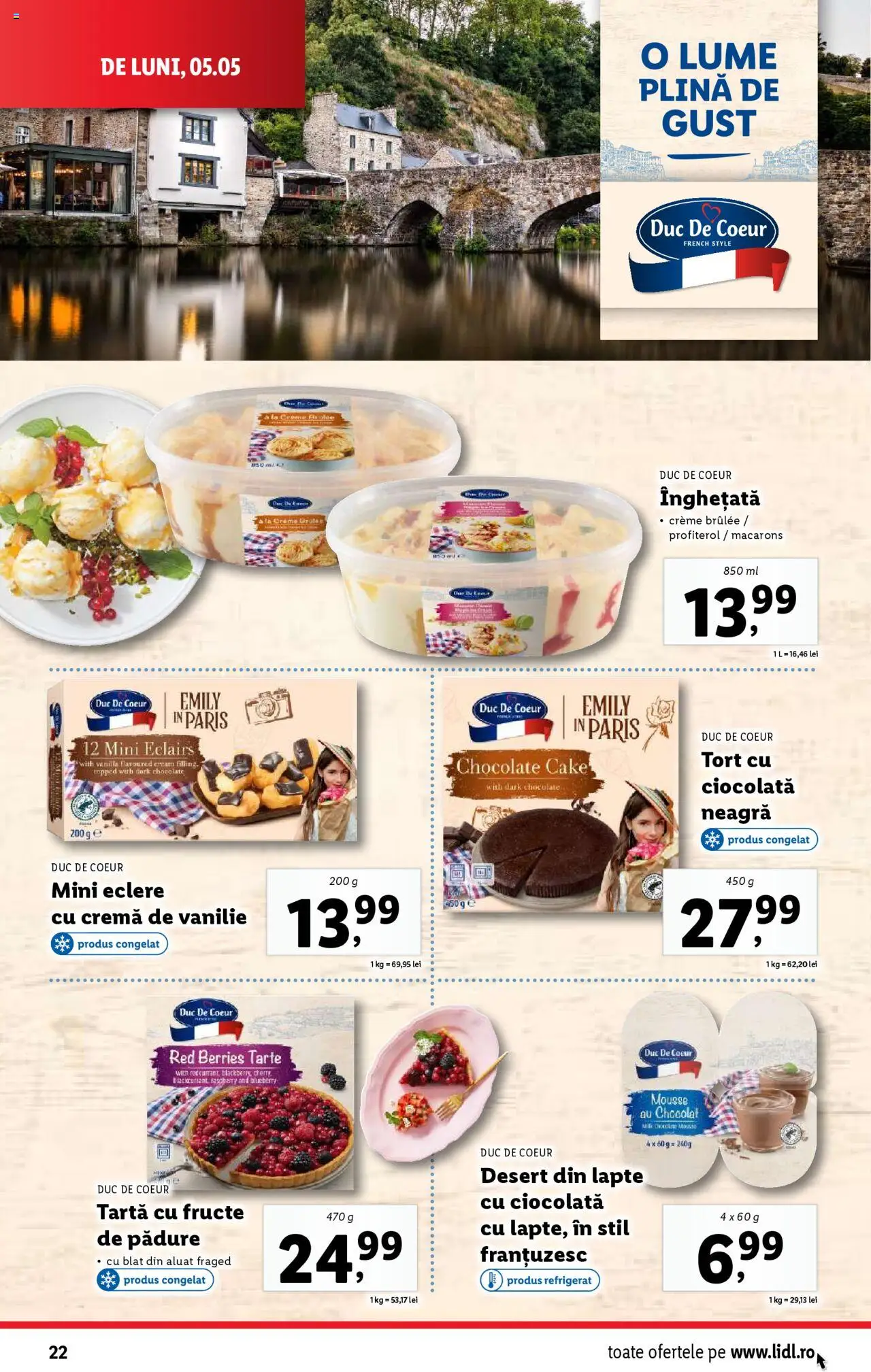 Catalog LIDL 5 - 11 Mai 2025 | Pagina 22 | Produse: Aluat, Lapte, Înghețată, Fructe