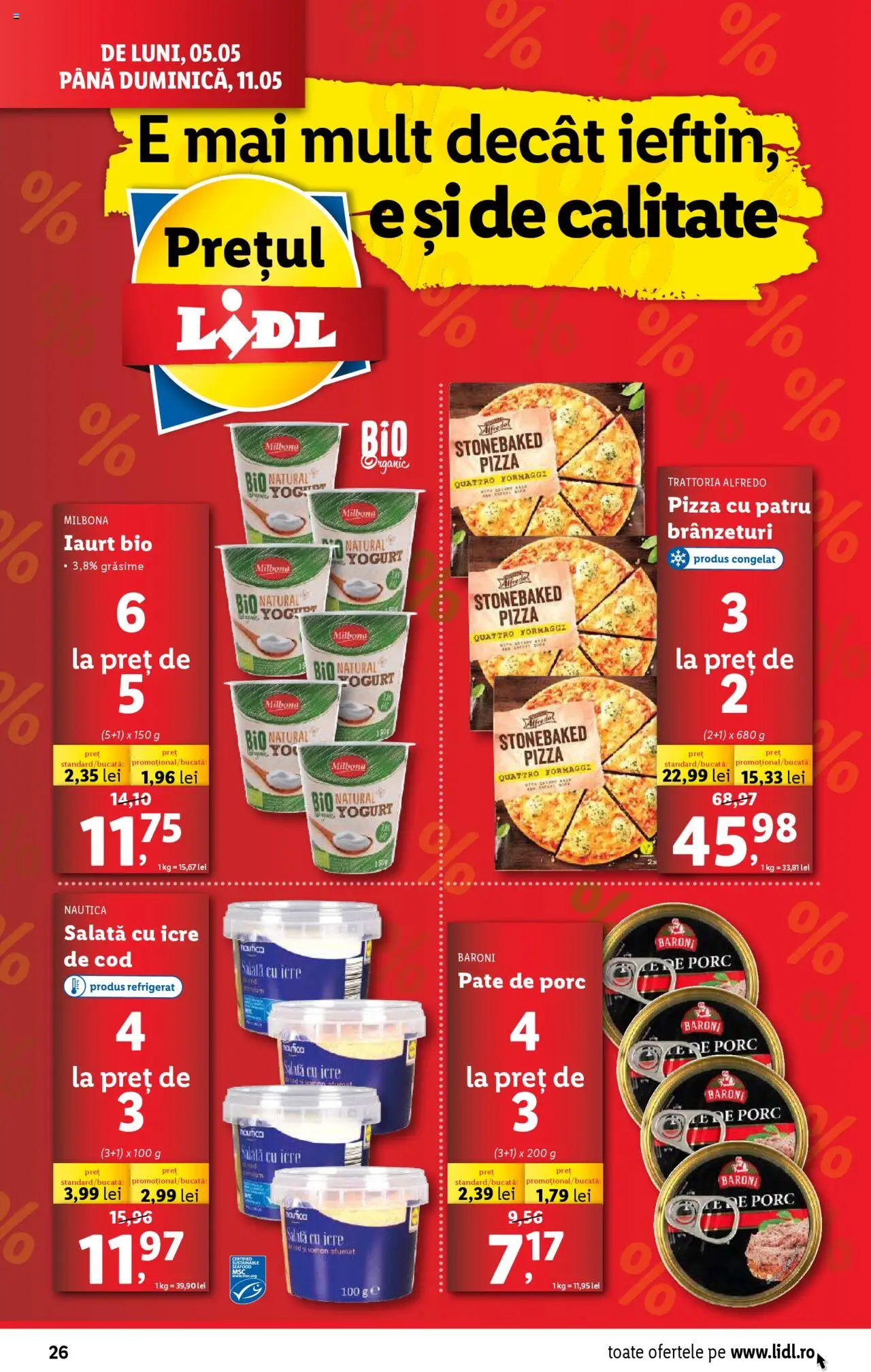 Catalog LIDL 5 - 11 Mai 2025 | Pagina 26 | Produse: Şerit ödül, Pate, Iaurt, Salată