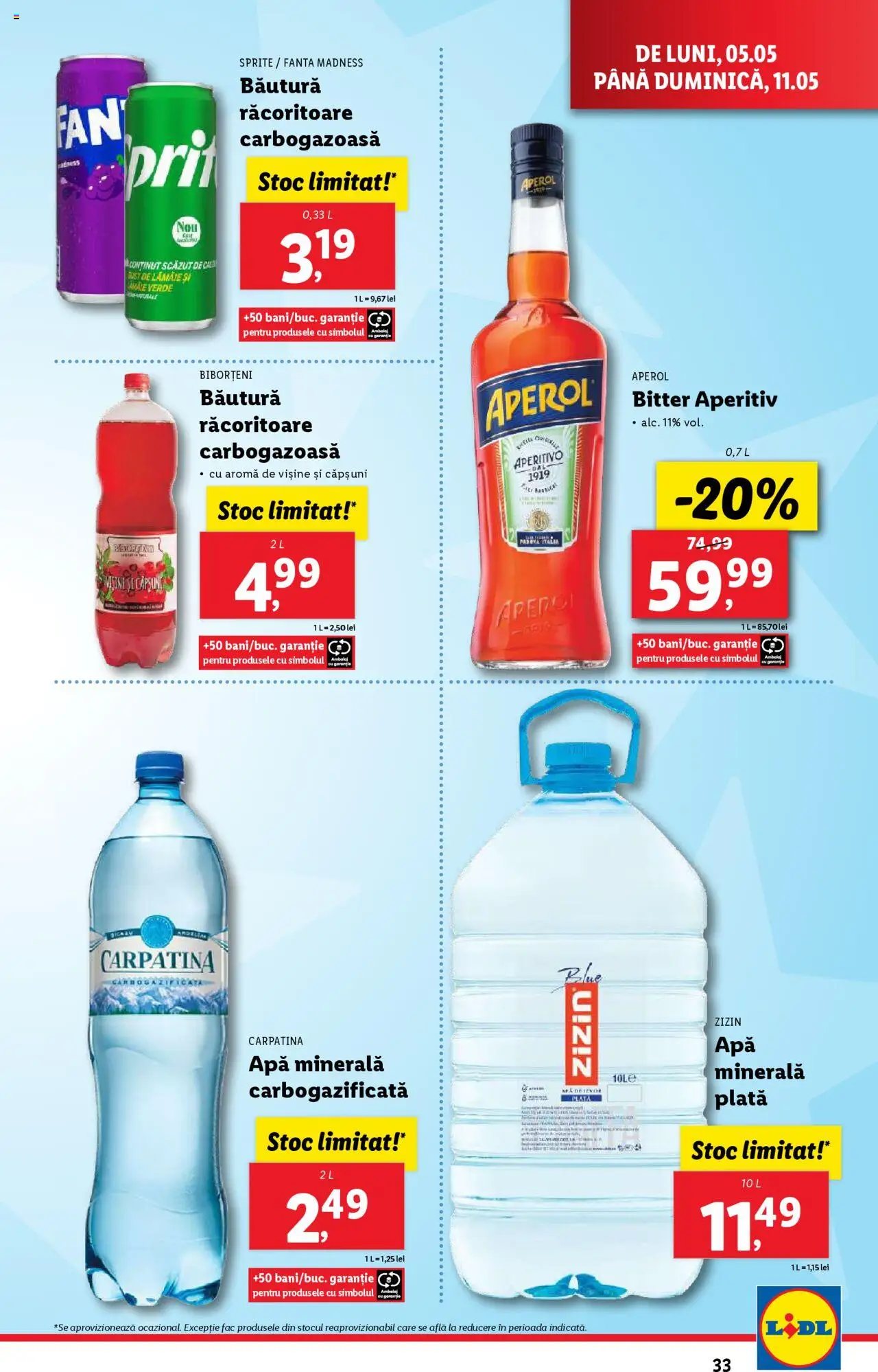 Catalog LIDL 5 - 11 Mai 2025 | Pagina 33 | Produse: Căpșuni, Aperol, Apă, Lămâie
