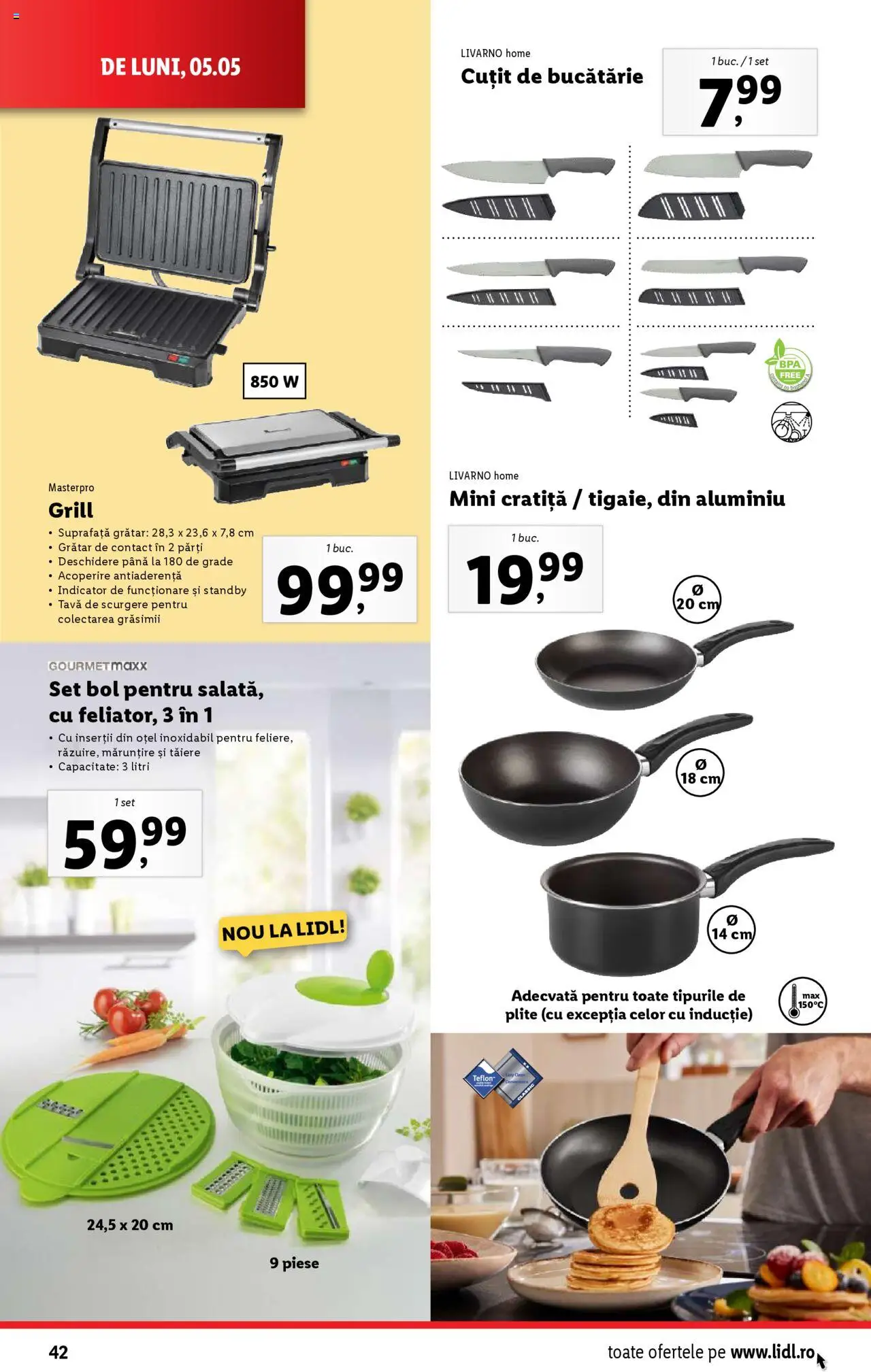 Catalog LIDL 5 - 11 Mai 2025 | Pagina 42 | Produse: Pomelo, Cratiță, Grătar, Bucătărie