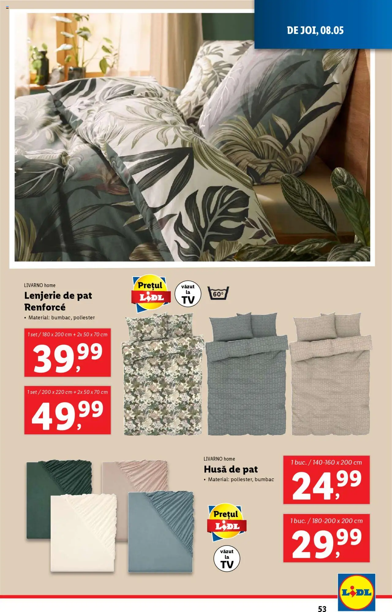 Catalog LIDL 5 - 11 Mai 2025 | Pagina 53 | Produse: Pat, Lenjerie de pat