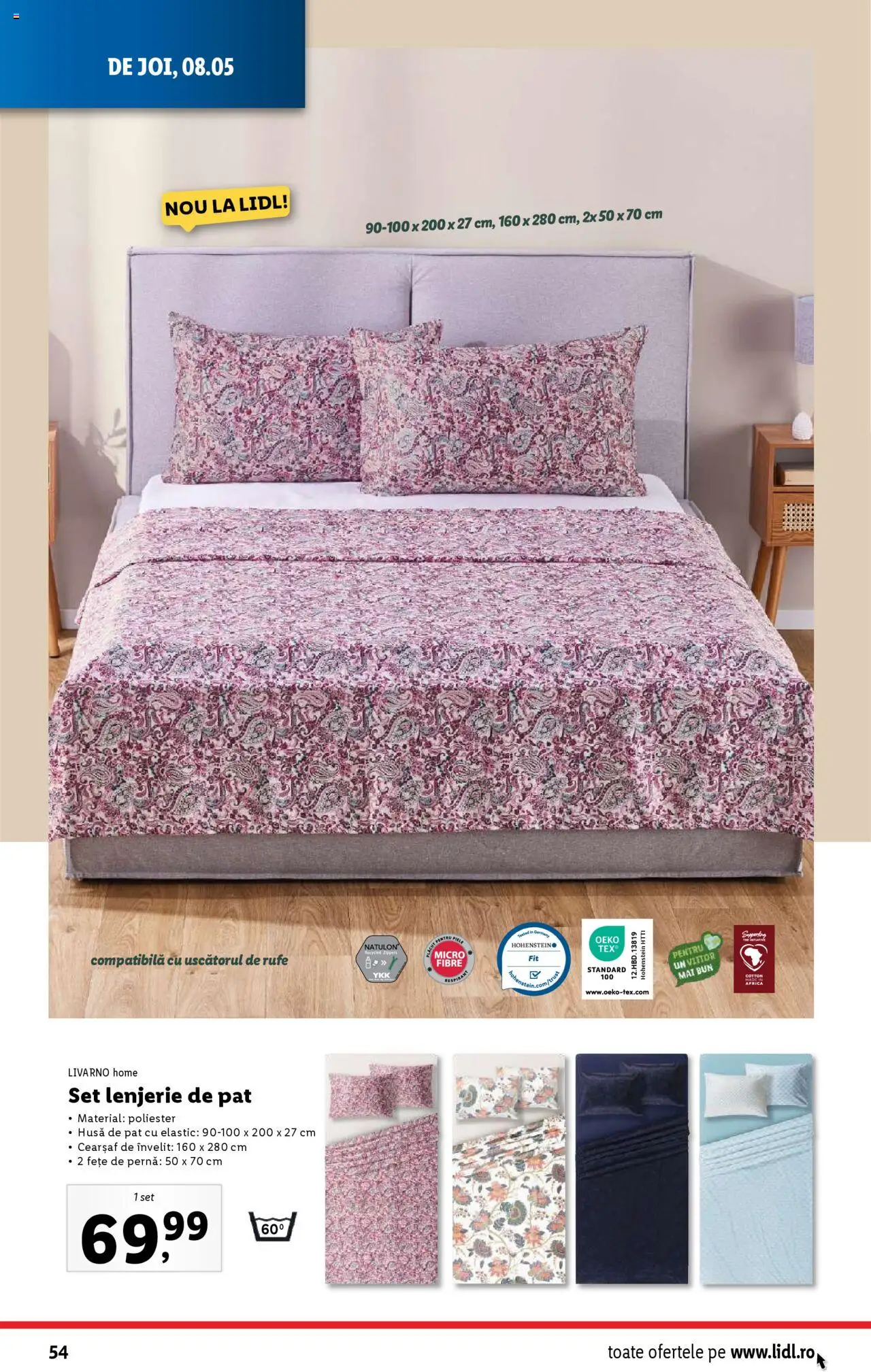Catalog LIDL 5 - 11 Mai 2025 | Pagina 54 | Produse: Pat, Lenjerie de pat, Pernă