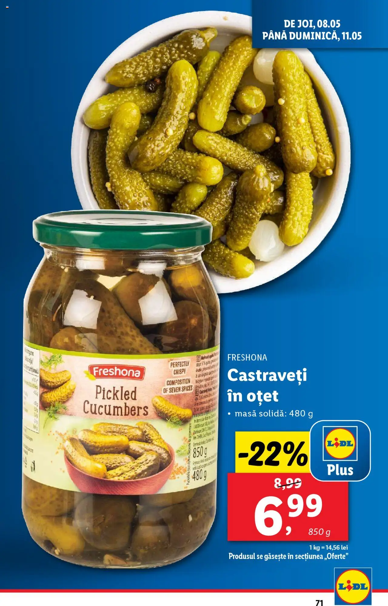 Catalog LIDL 5 - 11 Mai 2025 | Pagina 71 | Produse: Masă, Oțet, Castraveți