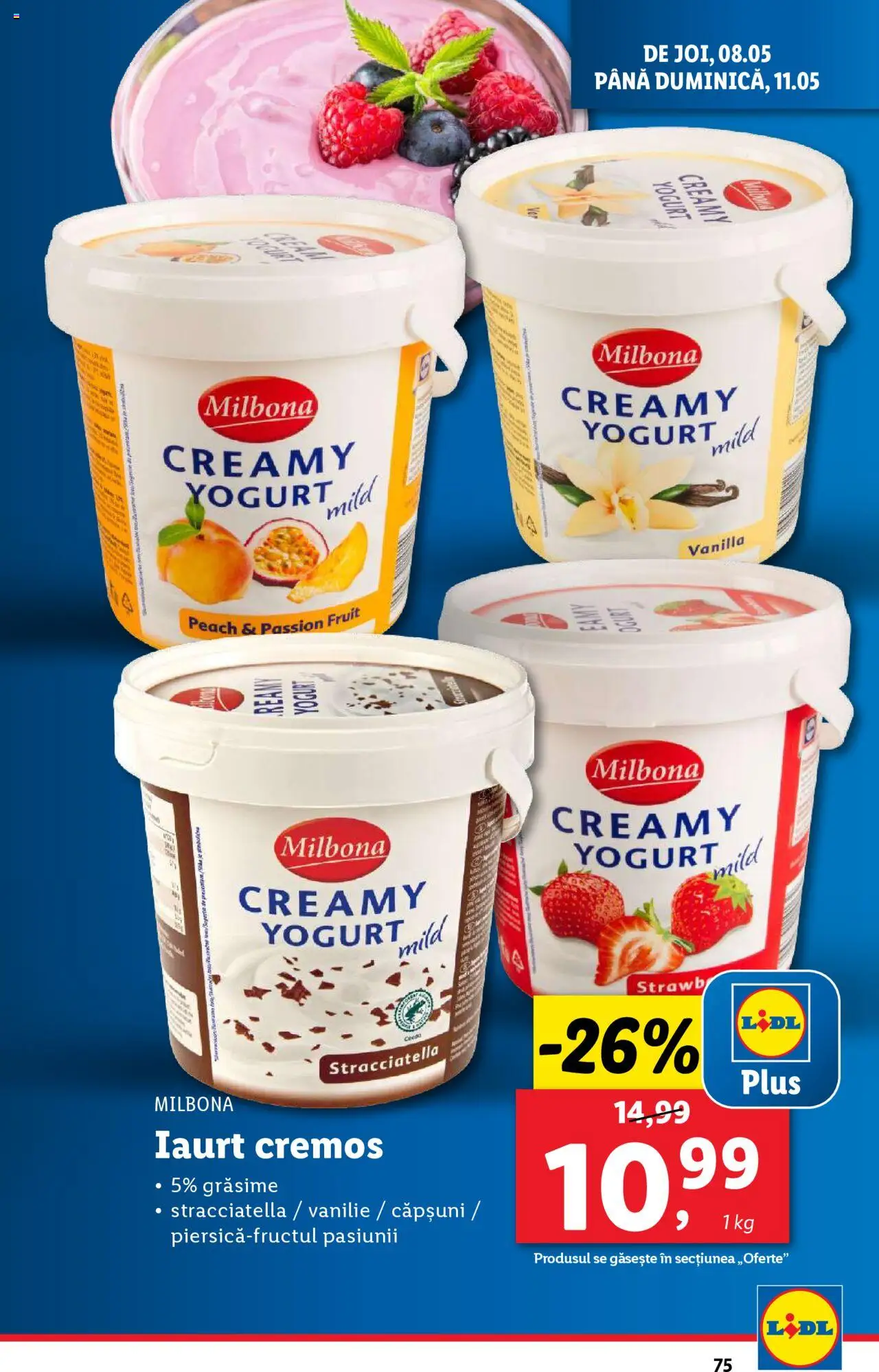 Catalog LIDL 5 - 11 Mai 2025 | Pagina 75 | Produse: Iaurt, Căpșuni