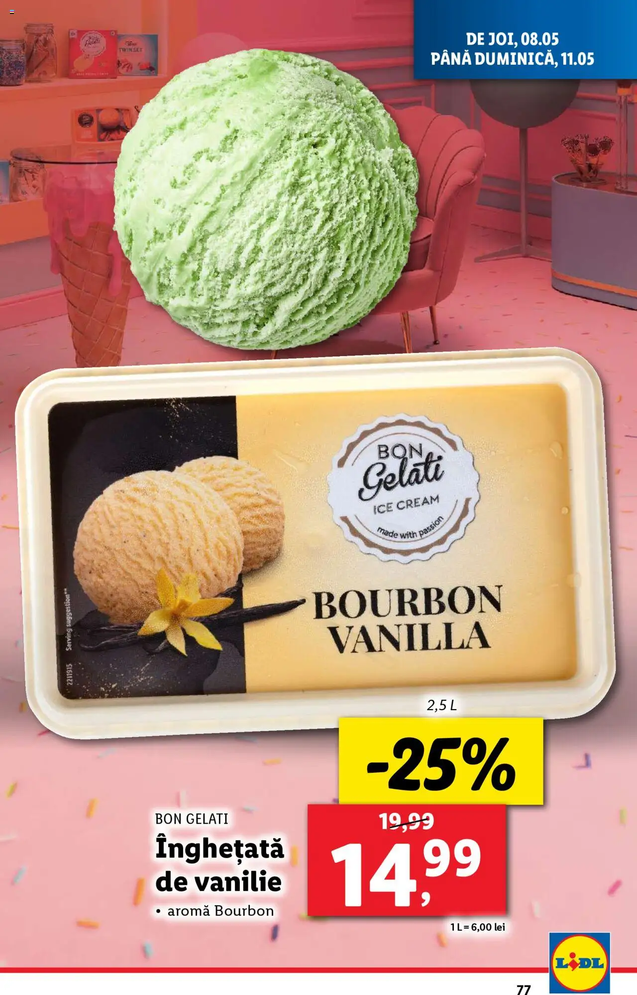 Catalog LIDL 5 - 11 Mai 2025 | Pagina 77 | Produse: Bourbon, Înghețată