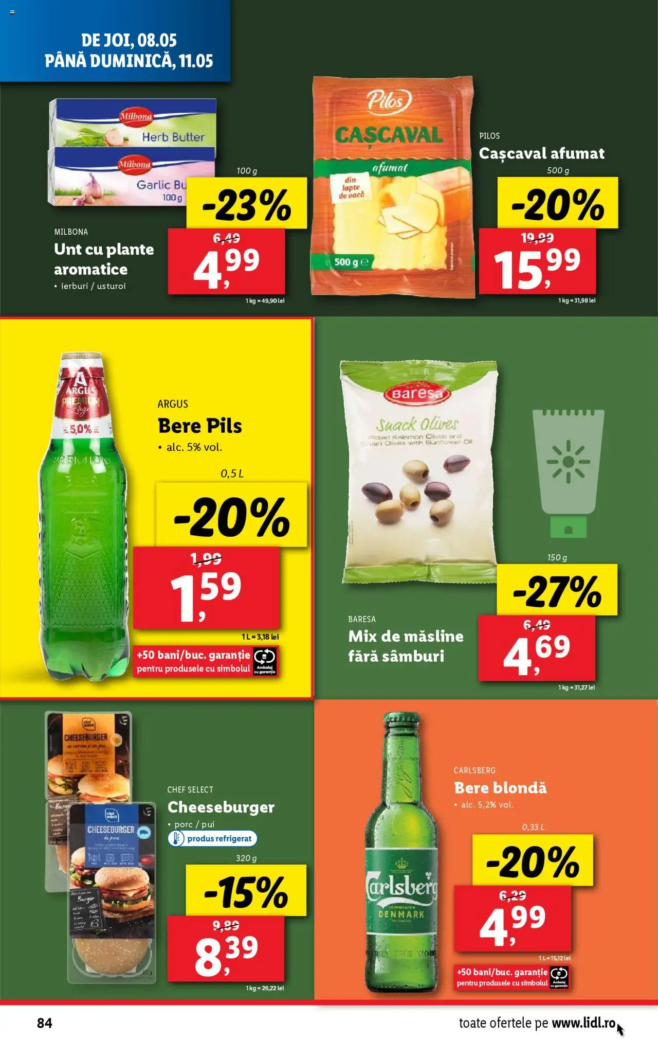 Catalog LIDL 5 - 11 Mai 2025 | Pagina 84 | Produse: Cașcaval, Măsline, Unt, Burger
