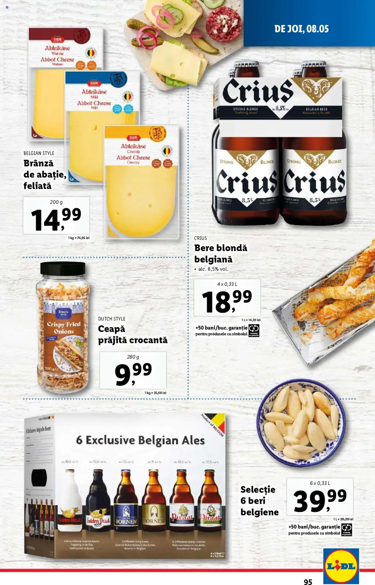 Catalog LIDL 5 - 11 Mai 2025 | Pagina 95 | Produse: Delgeç, Brânză, Bere, Ceapă