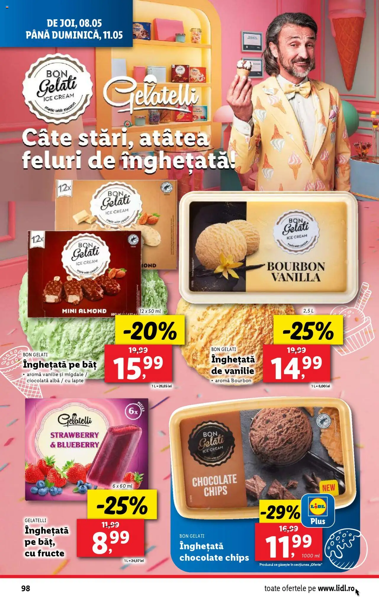 Catalog LIDL 5 - 11 Mai 2025 | Pagina 98 | Produse: Çarşaf, Migdale, Lapte, Înghețată
