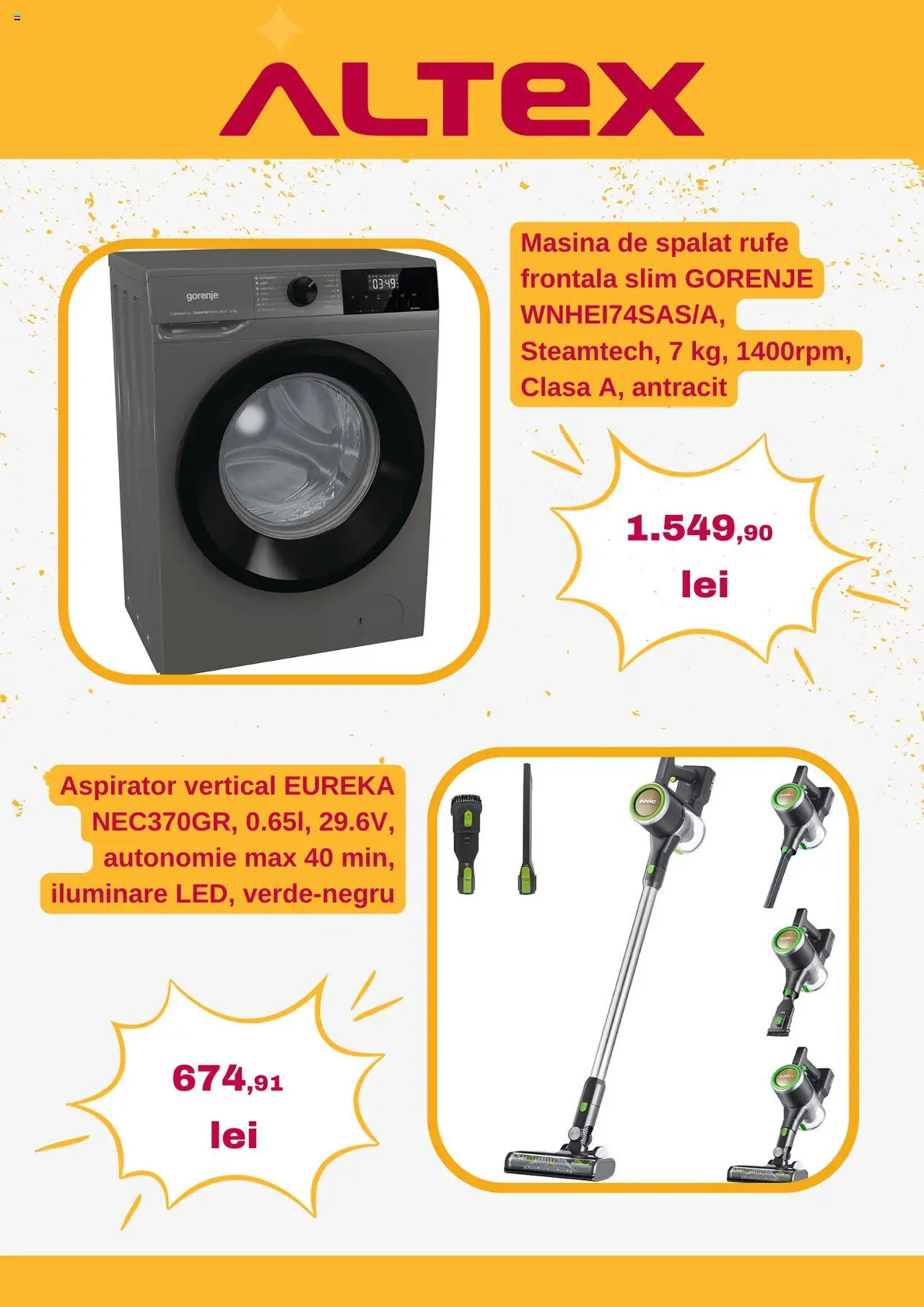 Catalog Altex 1 - 7 Mai 2025 | Pagina 6 | Produse: Mașină De Spălat, Aspirator