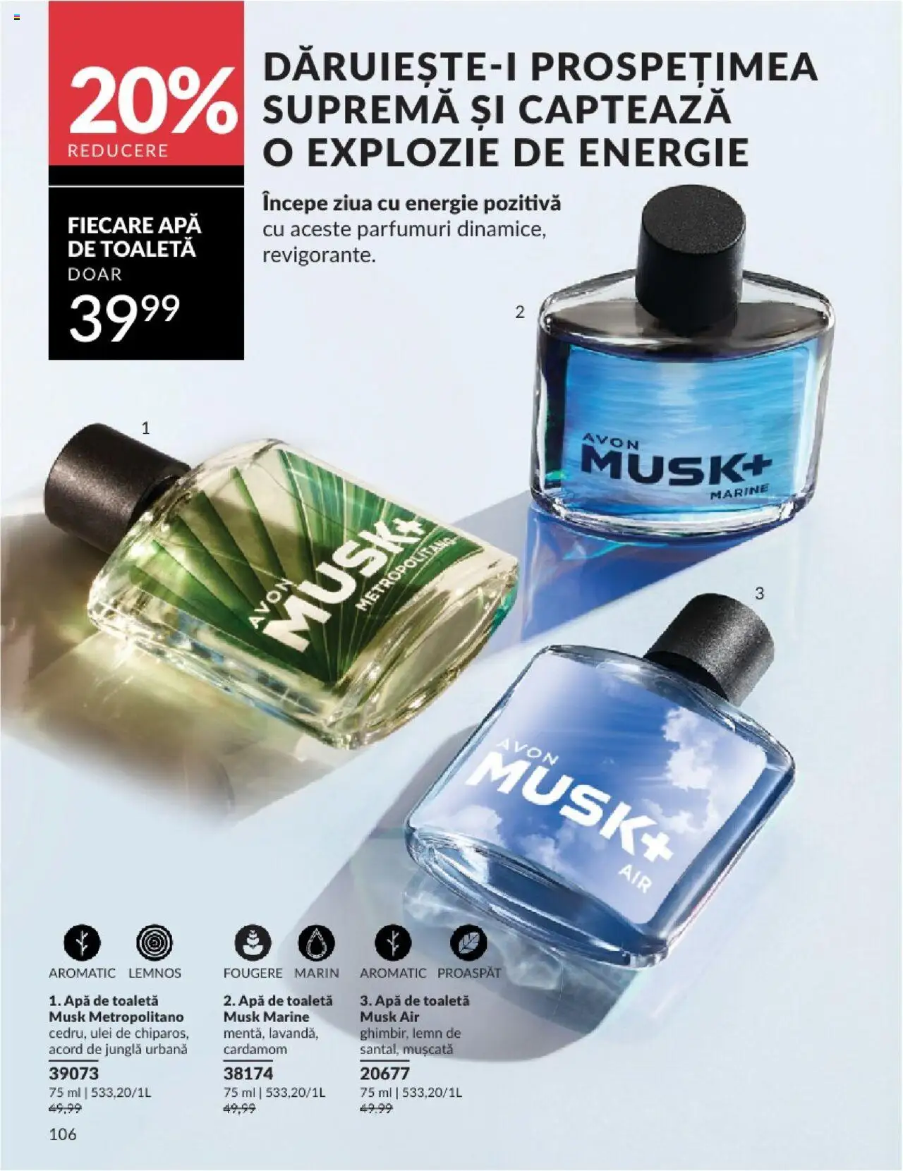 Catalog Avon 1 - 31 Mai 2025 | Pagina 106 | Produse: Toaletă, Apă de toaletă, Ulei, Apă