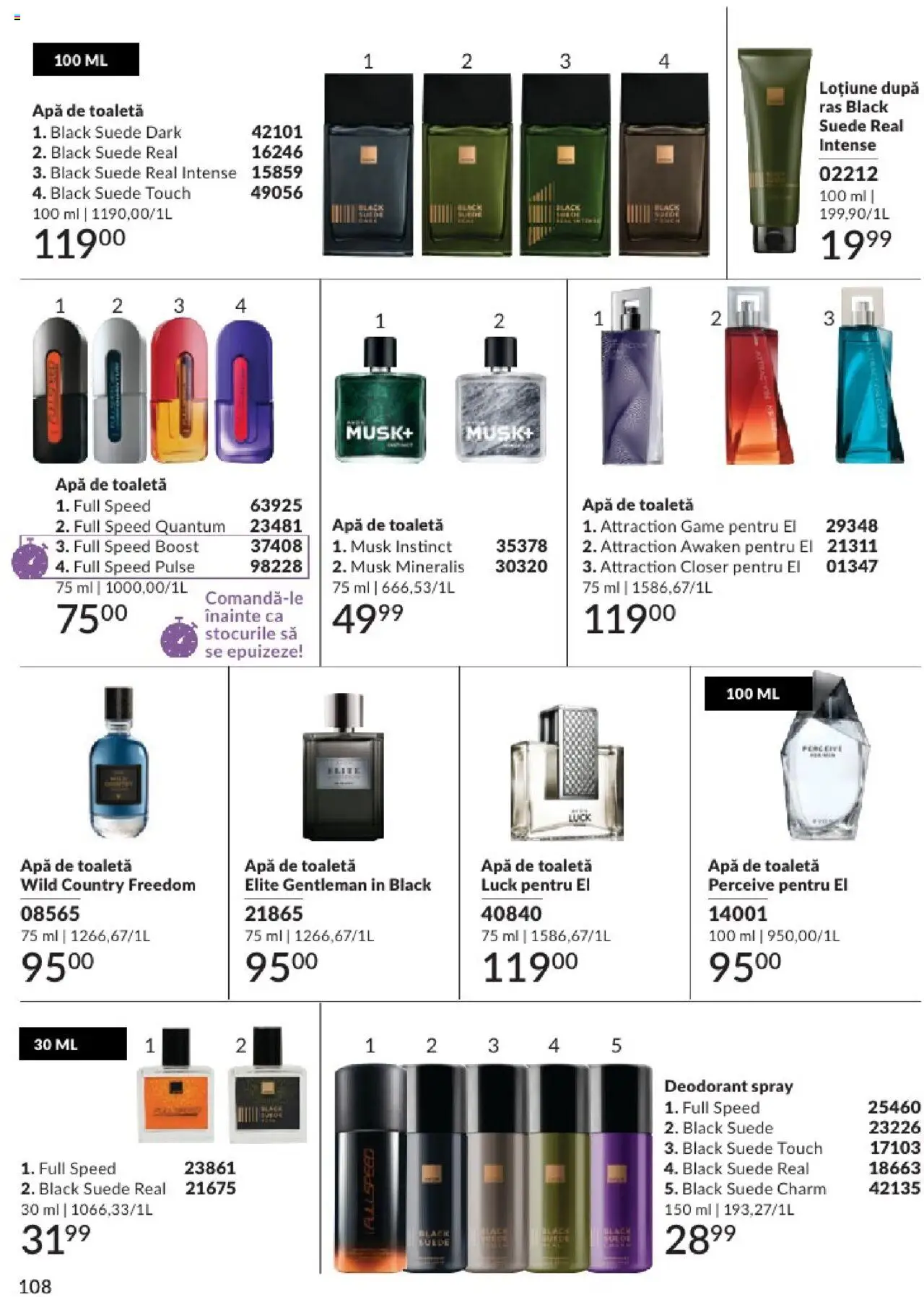 Catalog Avon 1 - 31 Mai 2025 | Pagina 108 | Produse: Toaletă, Apă de toaletă, Deodorant, Apă