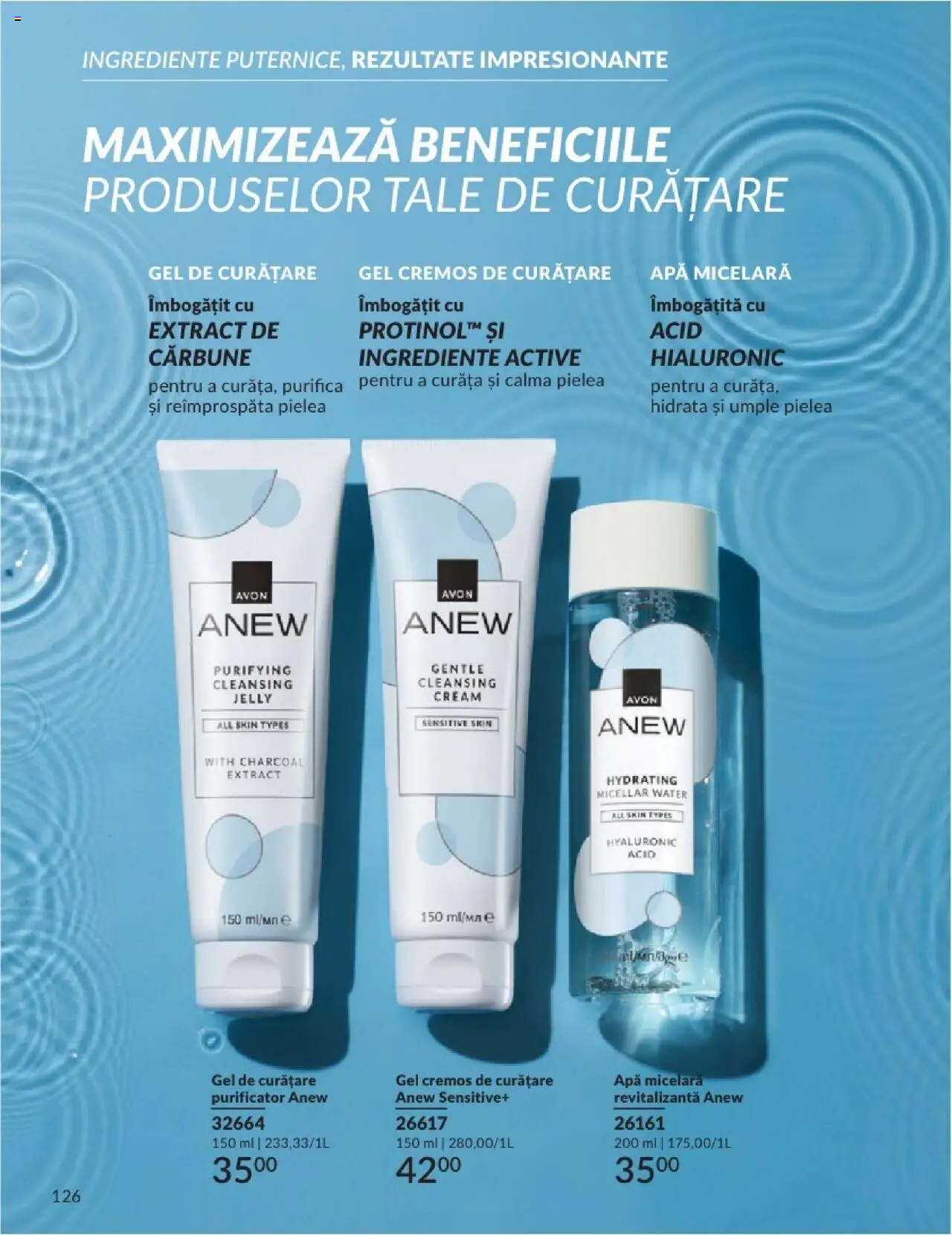 Catalog Avon 1 - 31 Mai 2025 | Pagina 126 | Produse: Gel de curățare, Apă micelară, Apă