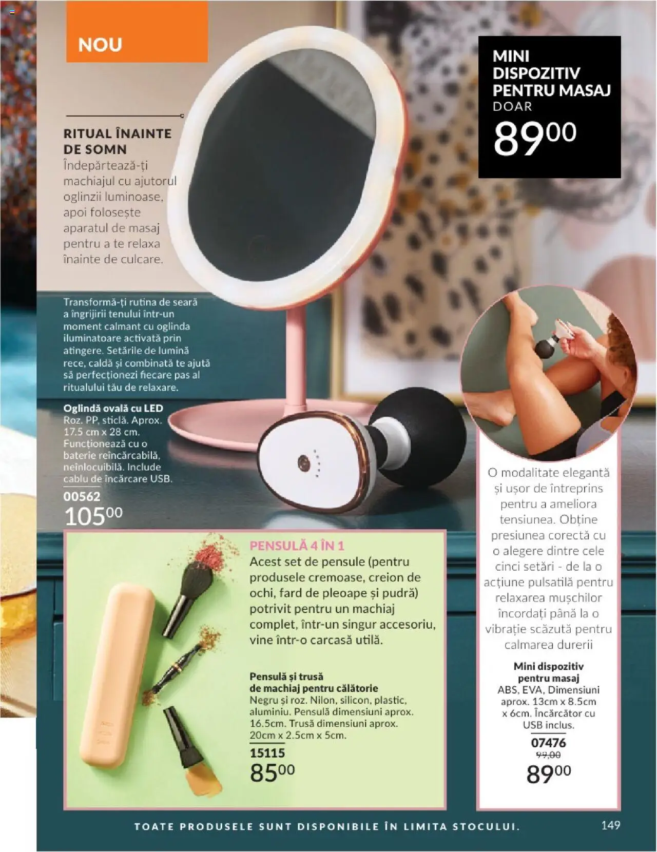 Catalog Avon 1 - 31 Mai 2025 | Pagina 149 | Produse: Tavuk suyu, Usb, Babak, Oglindă