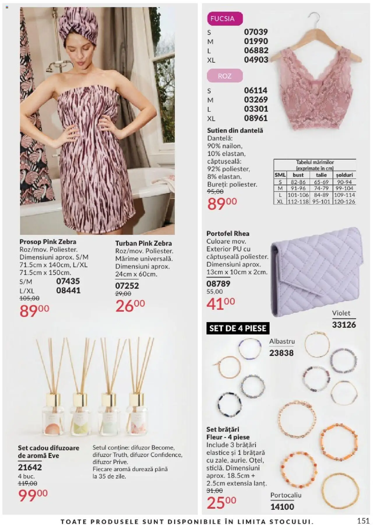 Catalog Avon 1 - 31 Mai 2025 | Pagina 151 | Produse: Portofel, Difuzor, Brățară, Sutien