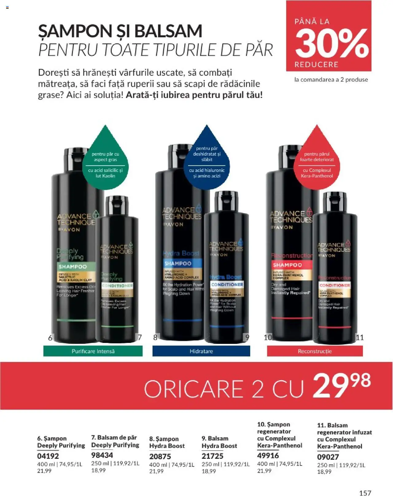 Catalog Avon 1 - 31 Mai 2025 | Pagina 157 | Produse: Șampon, Balsam, Balsam de păr