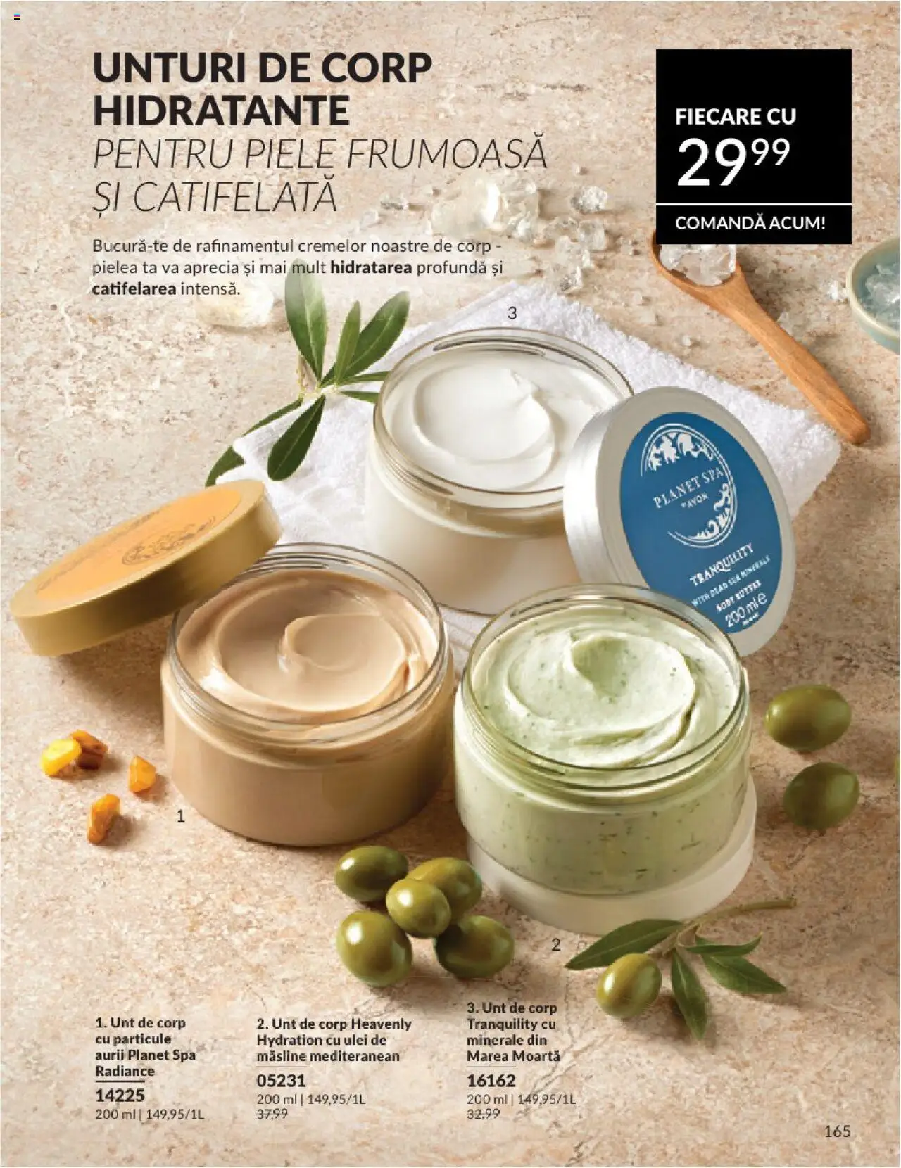 Catalog Avon 1 - 31 Mai 2025 | Pagina 165 | Produse: Unt de corp, Măsline, Unt, Ulei