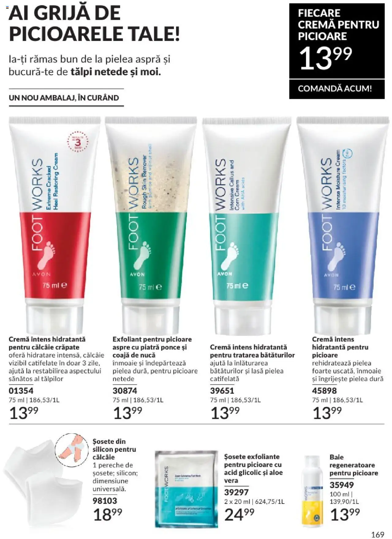 Catalog Avon 1 - 31 Mai 2025 | Pagina 169 | Produse: Exfoliant, Piatră ponce, Cremă, Șosete