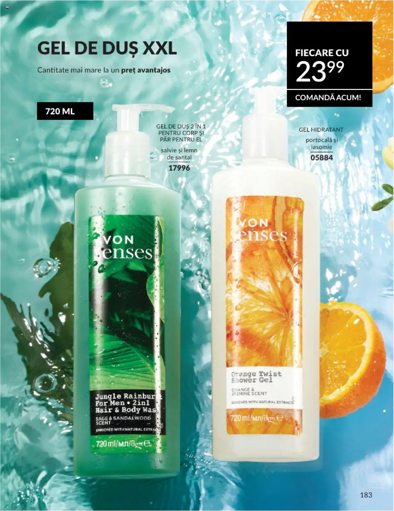 Catalog Avon 1 - 31 Mai 2025 | Pagina 183 | Produse: Body, Duș, Gel de duș