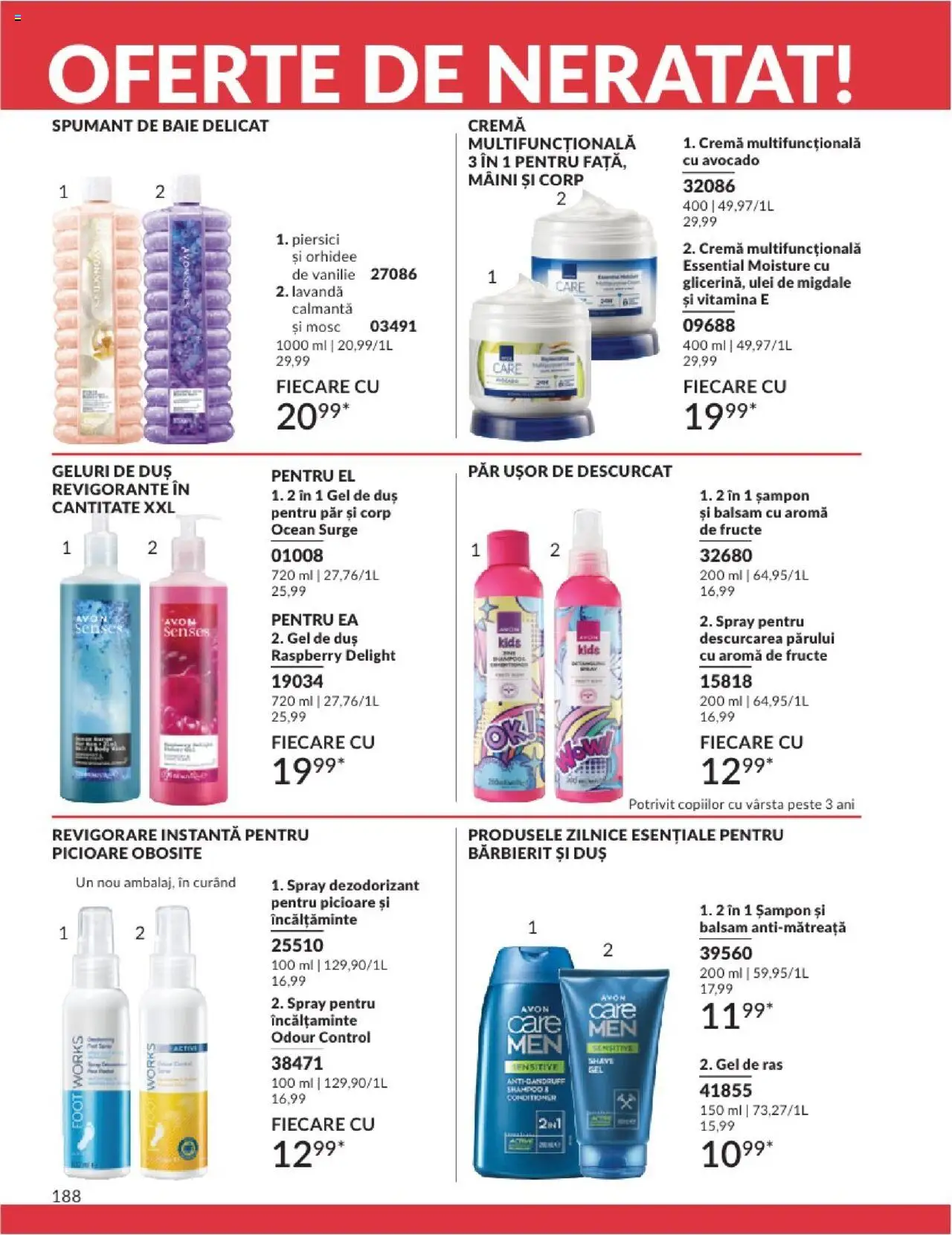 Catalog Avon 1 - 31 Mai 2025 | Pagina 188 | Produse: Cremă, Gel de duș, Pește, Avocado