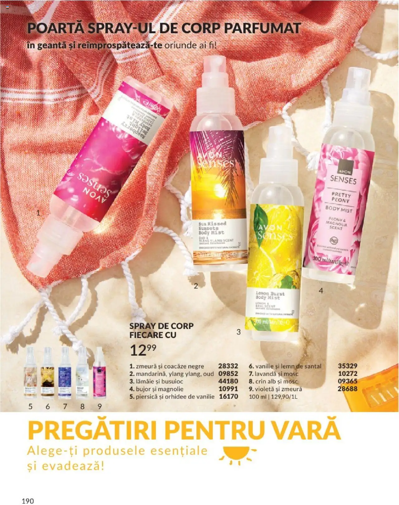 Catalog Avon 1 - 31 Mai 2025 | Pagina 190 | Produse: Piersică, Geantă, Body, Lămâie