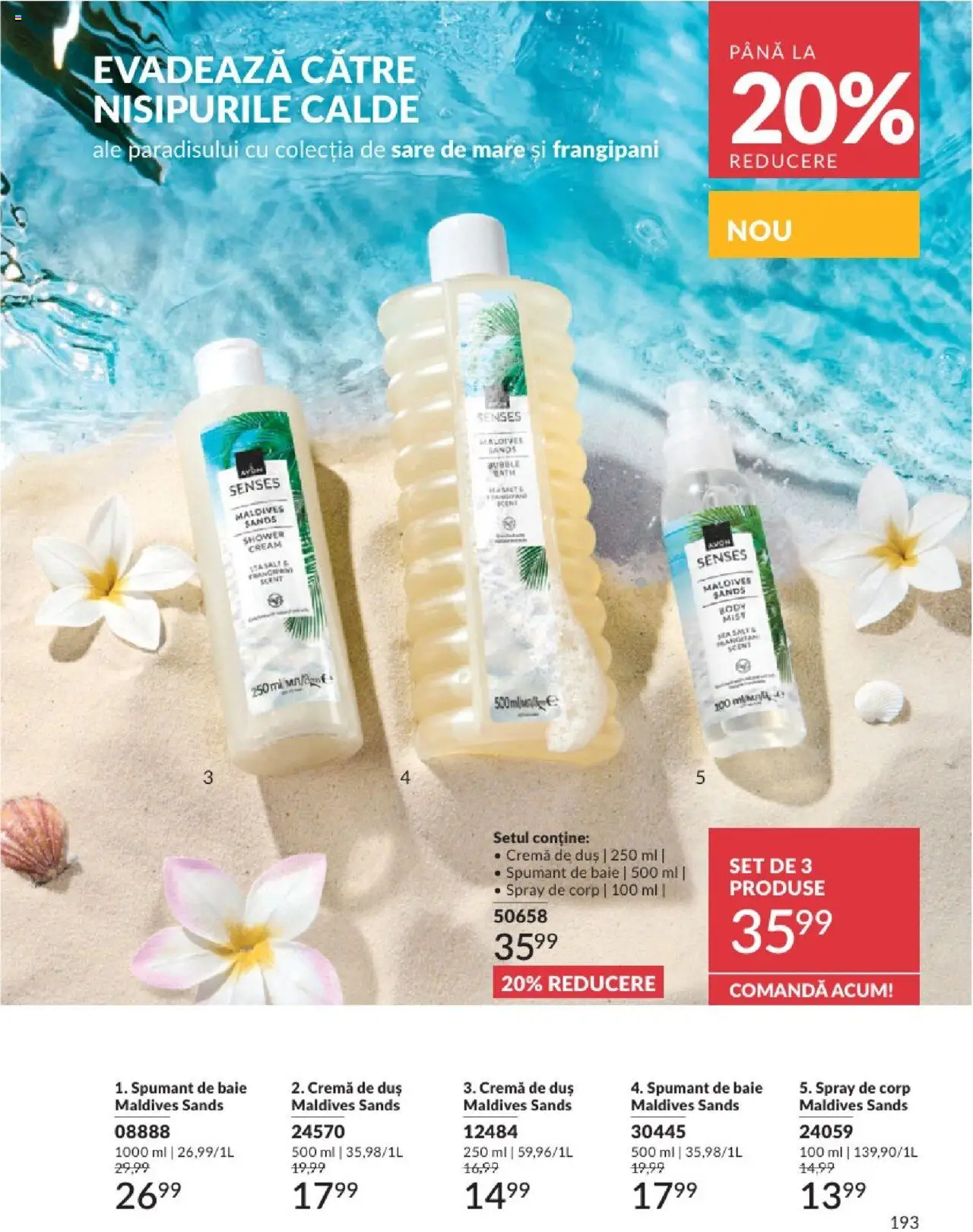 Catalog Avon 1 - 31 Mai 2025 | Pagina 193 | Produse: Body, Duș, Sare, Spumant de baie
