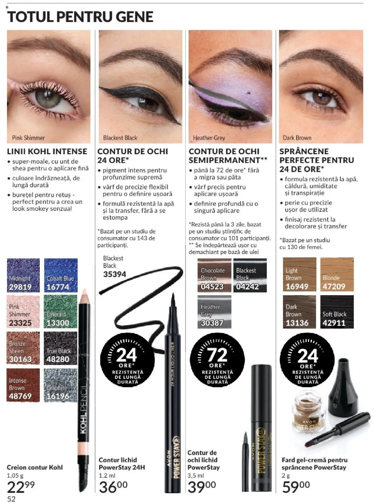 Catalog Avon 1 - 31 Mai 2025 | Pagina 52 | Produse: Demachiant, Unt, Ulei, Apă