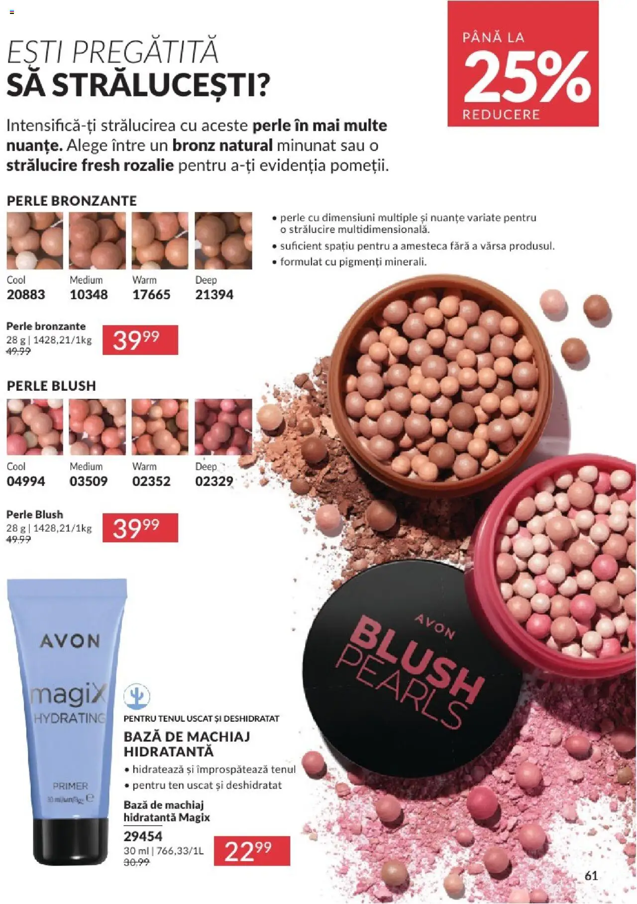 Catalog Avon 1 - 31 Mai 2025 | Pagina 61 | Produse: Perle bronzante, Bază de machiaj, Akrilik boya, Machiaj