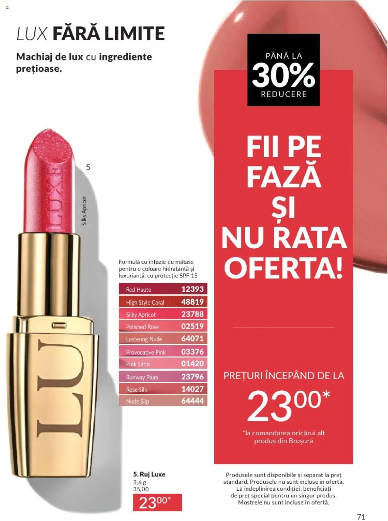 Catalog Avon 1 - 31 Mai 2025 | Pagina 71 | Produse: Delgeç, Machiaj, Rață, Slip