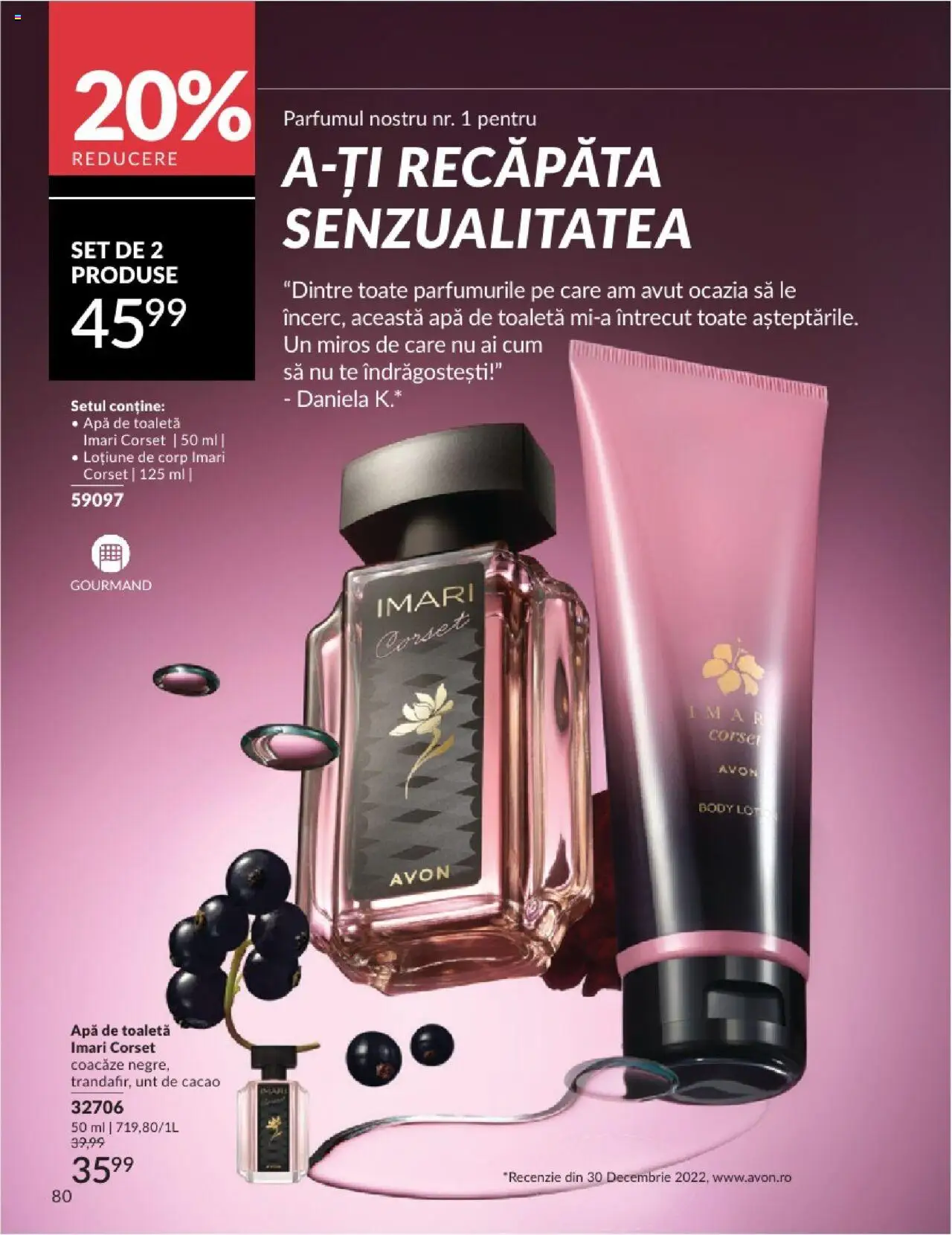 Catalog Avon 1 - 31 Mai 2025 | Pagina 80 | Produse: Body, Apă de toaletă, Cacao, Apă