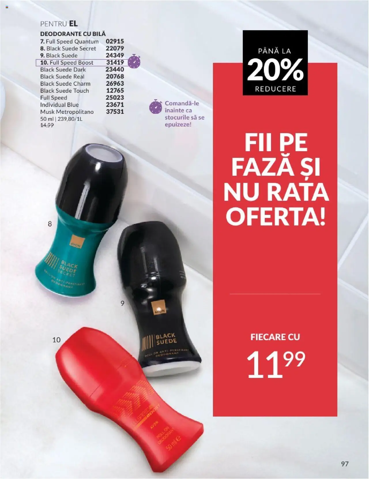 Catalog Avon 1 - 31 Mai 2025 | Pagina 97 | Produse: Rață, Deodorant