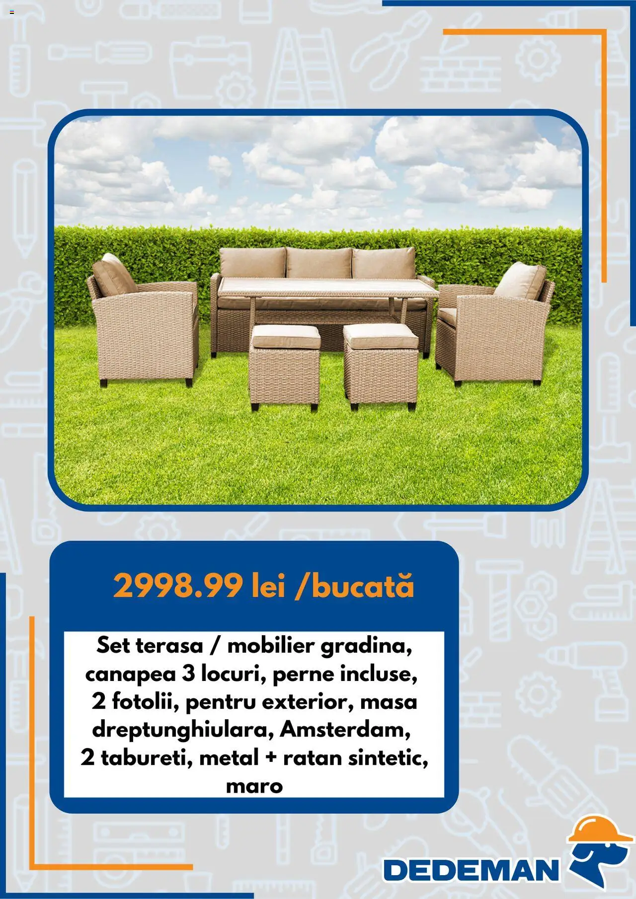 Catalog Dedeman 1 - 31 Mai 2025 | Pagina 2 | Produse: Canapea, Masă