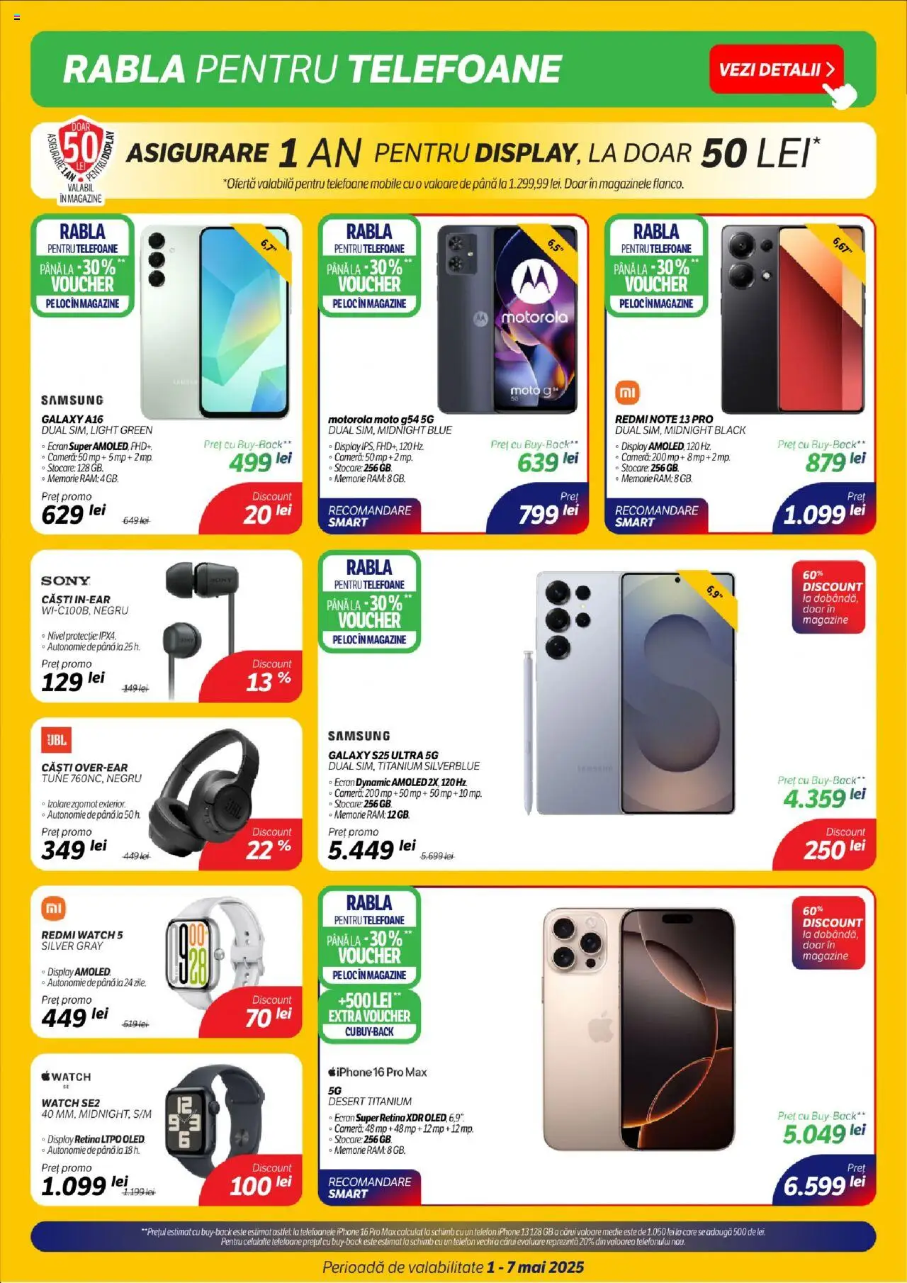 Catalog Flanco 1 - 7 Mai 2025 | Pagina 2 | Produse: Telefon, Memorie, Căști, Cameră