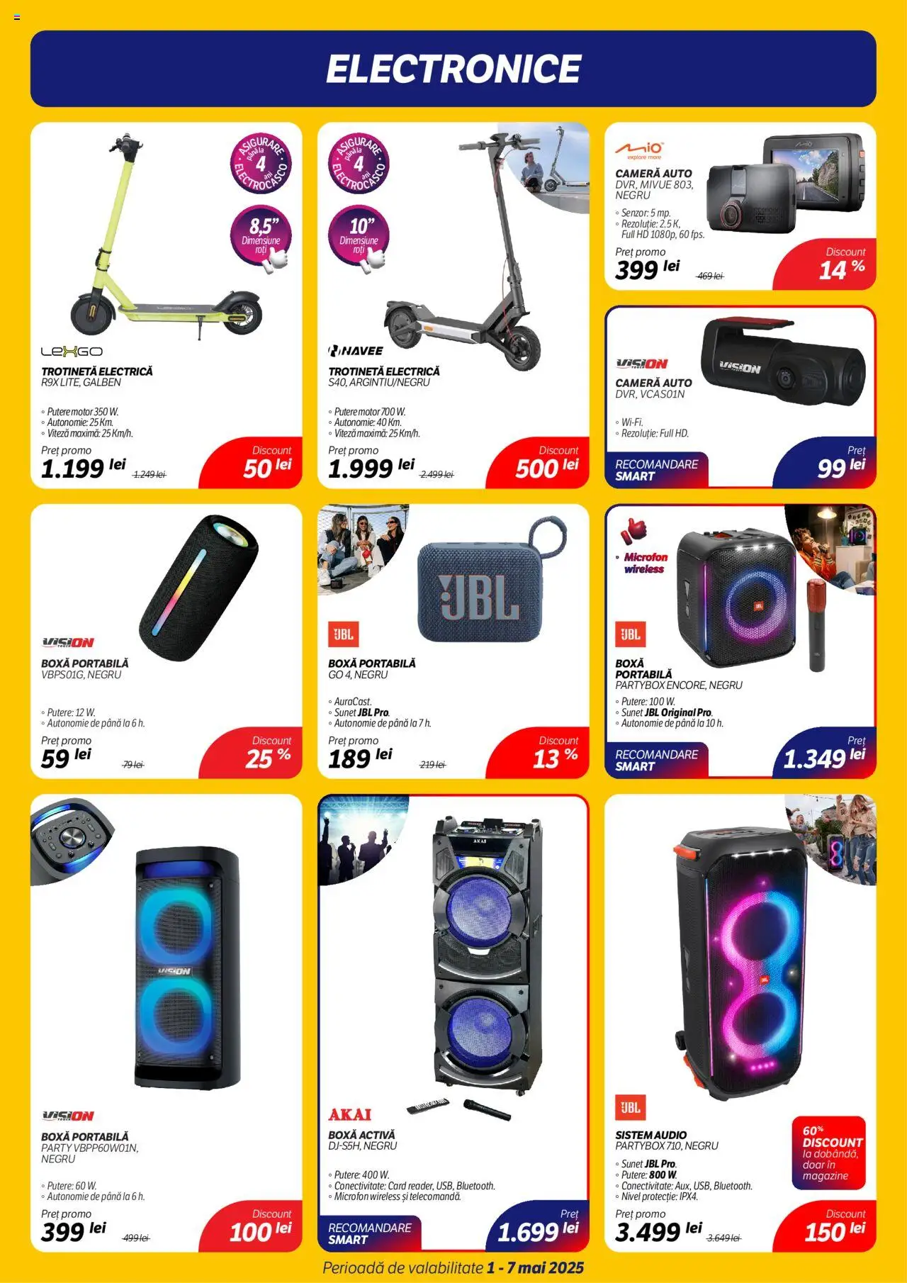 Catalog Flanco 1 - 7 Mai 2025 | Pagina 4 | Produse: Trotinetă electrică, Microfon, Sistem audio, Boxă portabilă