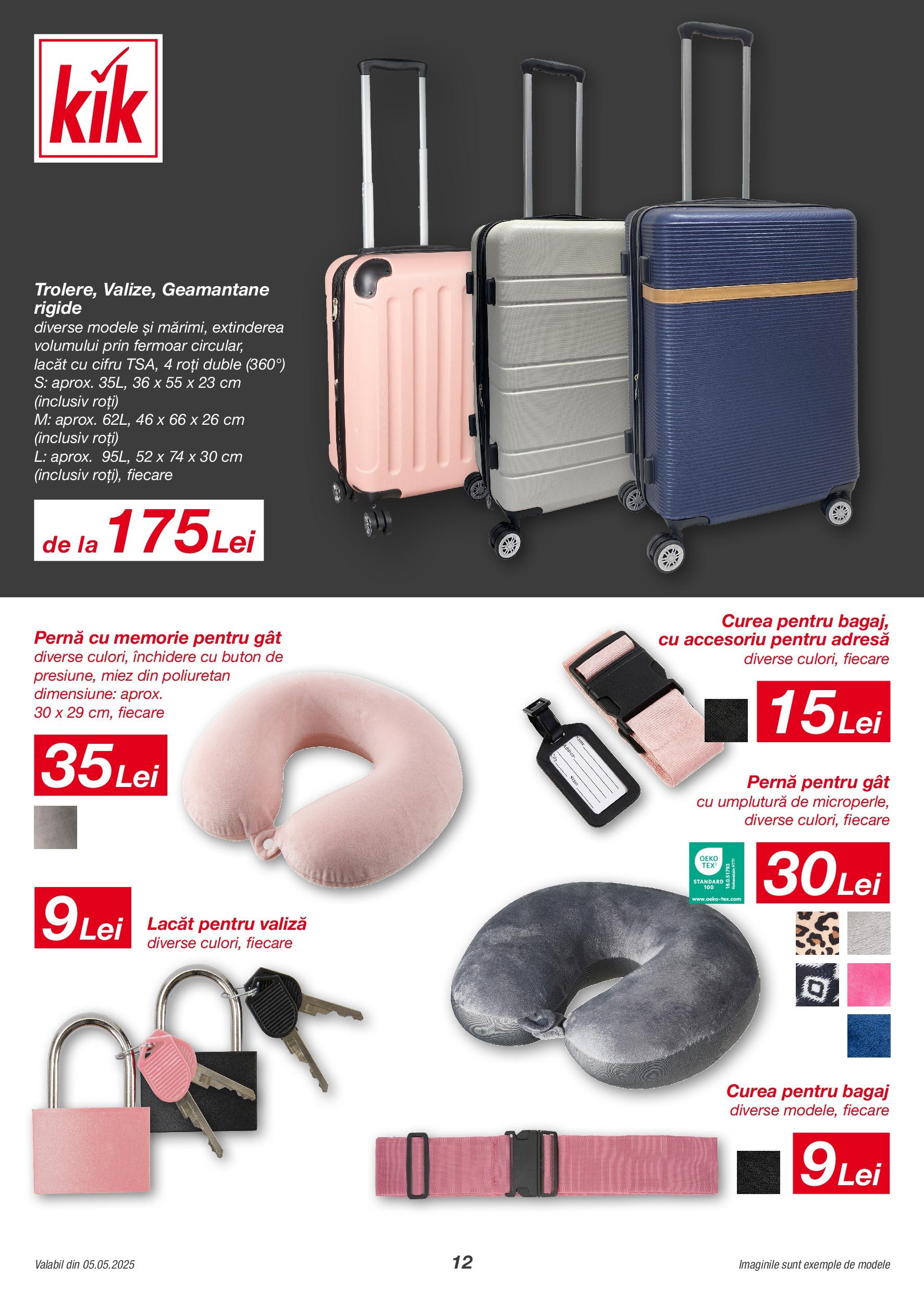 Catalog Kik 5 - 18 Mai 2025 | Pagina 12 | Produse: Valiză, Curea, Memorie, Pernă