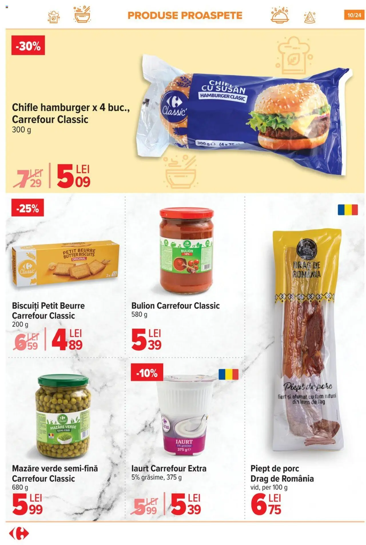 Catalog Carrefour 7 - 20 Mai 2025 | Pagina 10 | Produse: Mazăre, Iaurt, Biscuiți