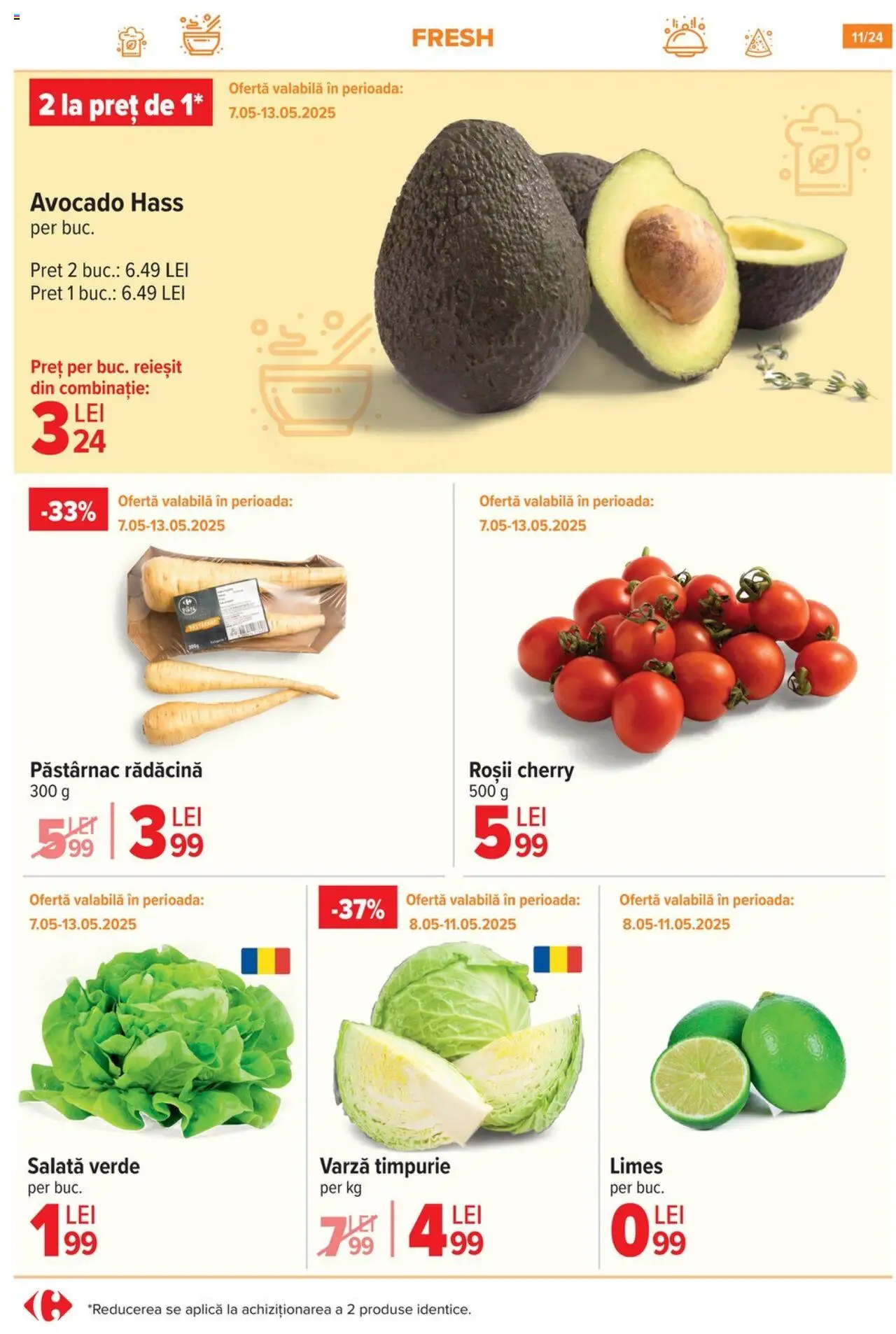 Catalog Carrefour 7 - 20 Mai 2025 | Pagina 11 | Produse: Varză, Press Kemik, Roșii, Salată