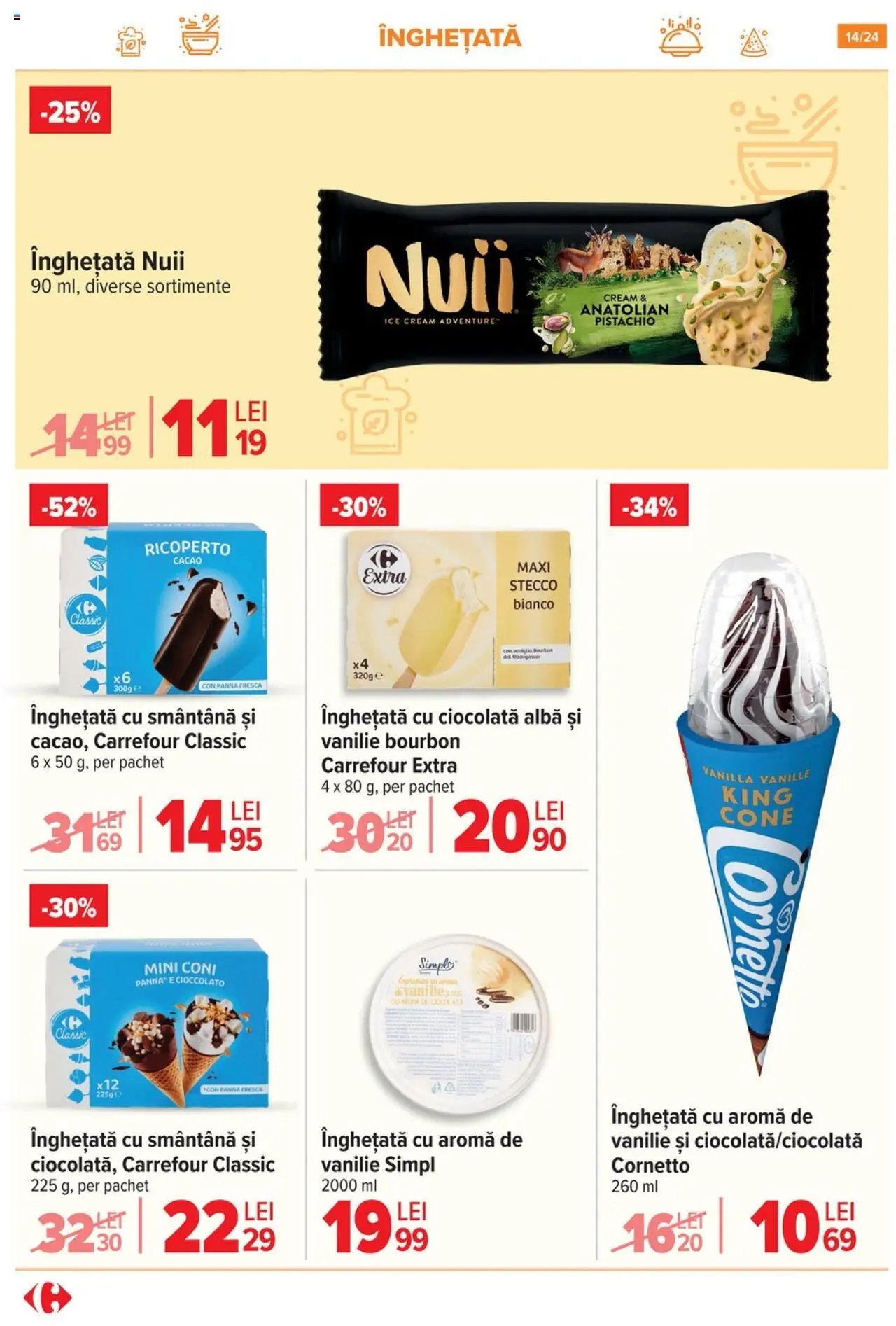 Catalog Carrefour 7 - 20 Mai 2025 | Pagina 14 | Produse: Ciocolată, Cacao, Înghețată, Sos