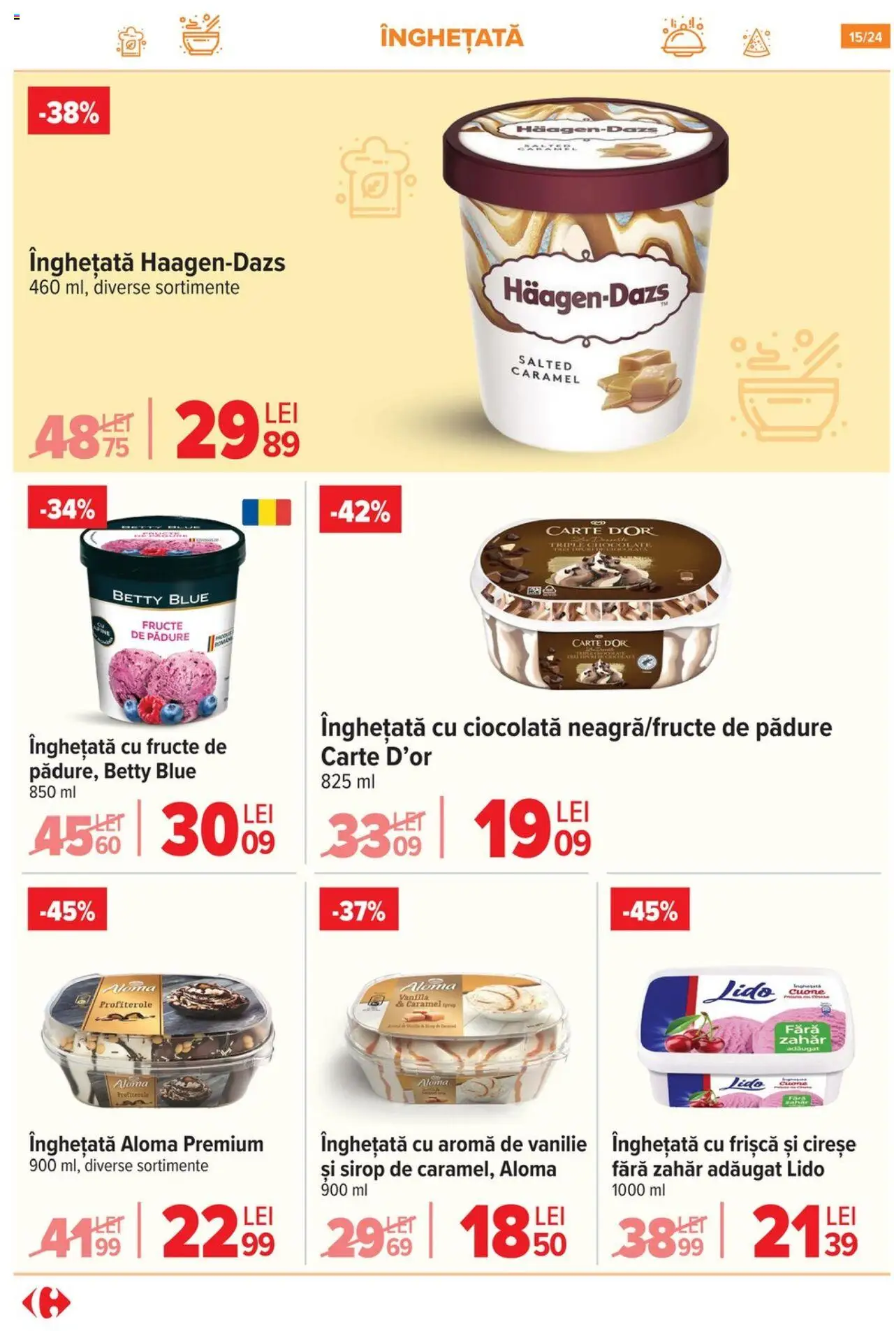 Catalog Carrefour 7 - 20 Mai 2025 | Pagina 15 | Produse: Sirop, Înghețată, Fructe, Zahăr