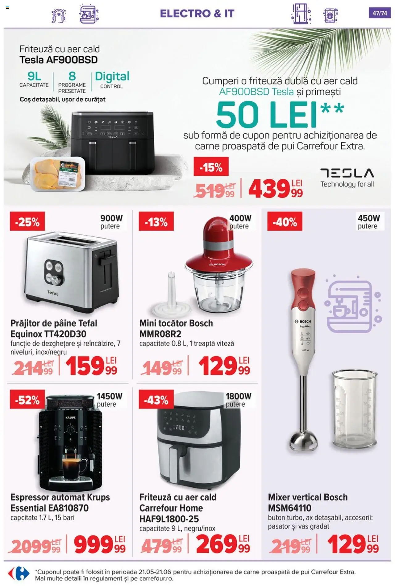 Catalog Carrefour 7 - 20 Mai 2025 | Pagina 47 | Produse: Espressor, Friteuză, Coș, Hacıyatmaz Kedi Oyuncağı