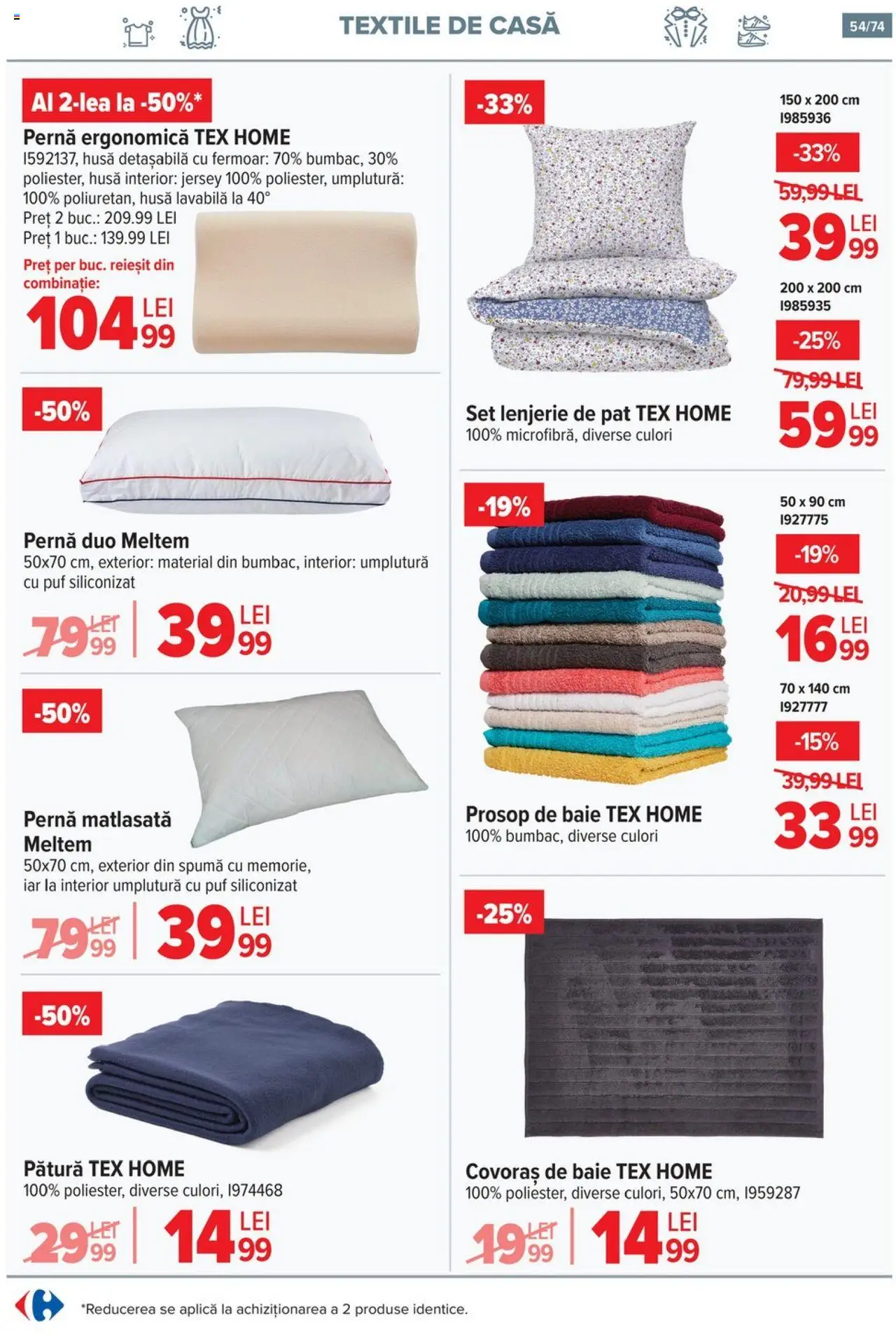 Catalog Carrefour 7 - 20 Mai 2025 | Pagina 54 | Produse: Lenjerie de pat, Pernă, Pătură, Türk kahvesi öğütme değirmeni