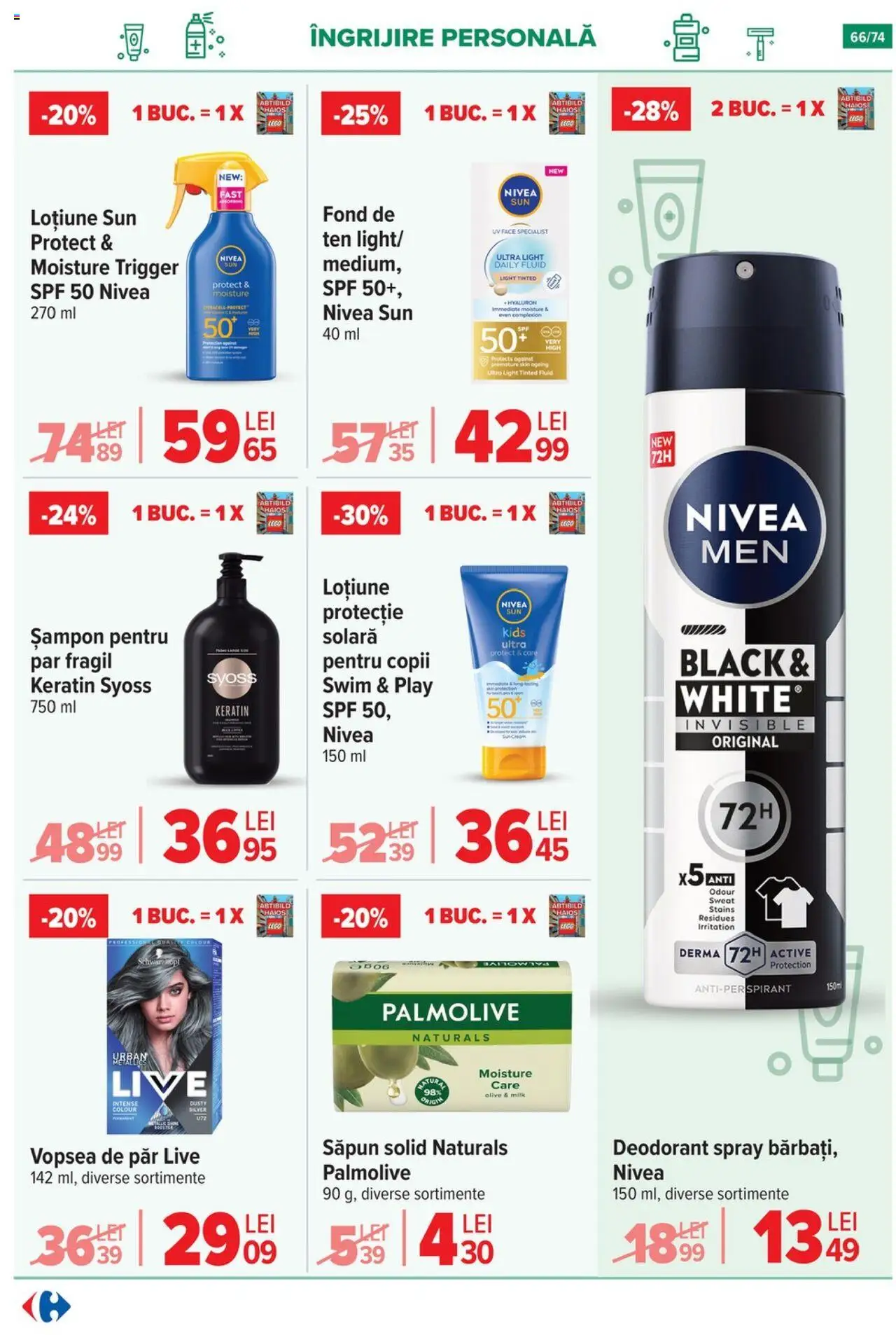 Catalog Carrefour 7 - 20 Mai 2025 | Pagina 66 | Produse: Șampon, Săpun, Deodorant, Antiperspirant