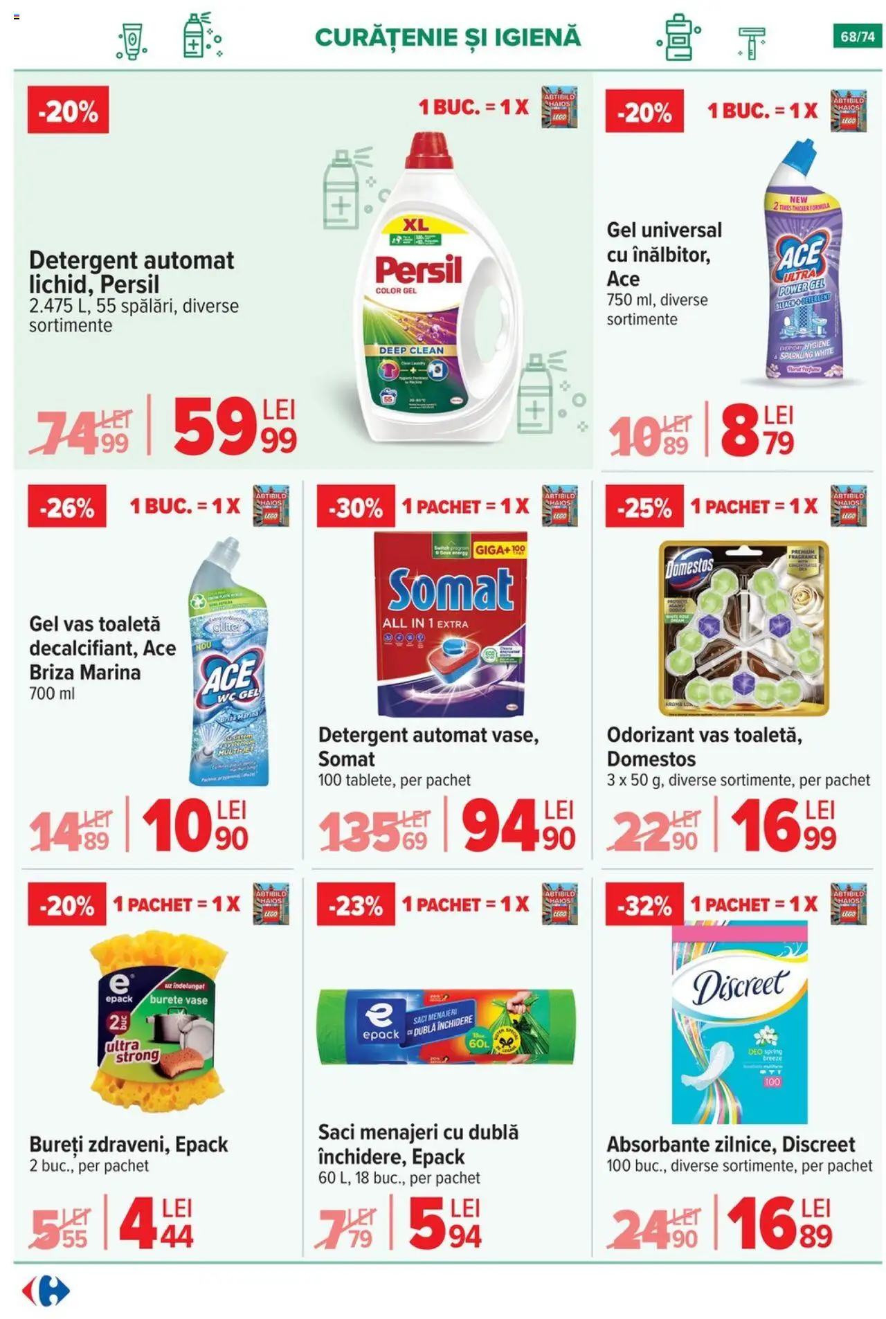 Catalog Carrefour 7 - 20 Mai 2025 | Pagina 68 | Produse: Kedi Ödül Oyuncakları, Toaletă, Detergent, Absorbante