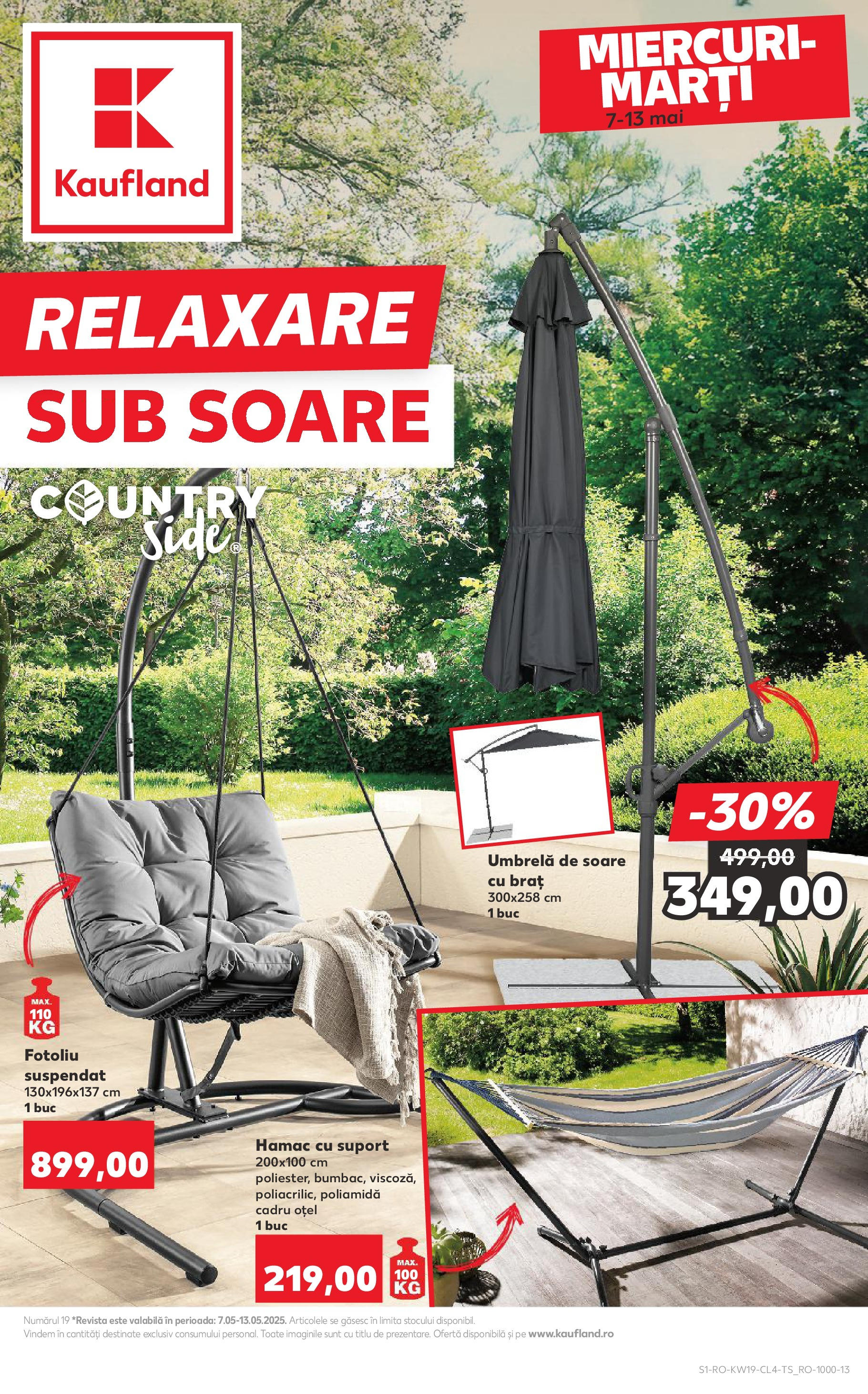 Catalog Kaufland 7 - 13 Mai 2025 | Pagina 1 | Produse: Umbrelă, Hamac, Fotoliu