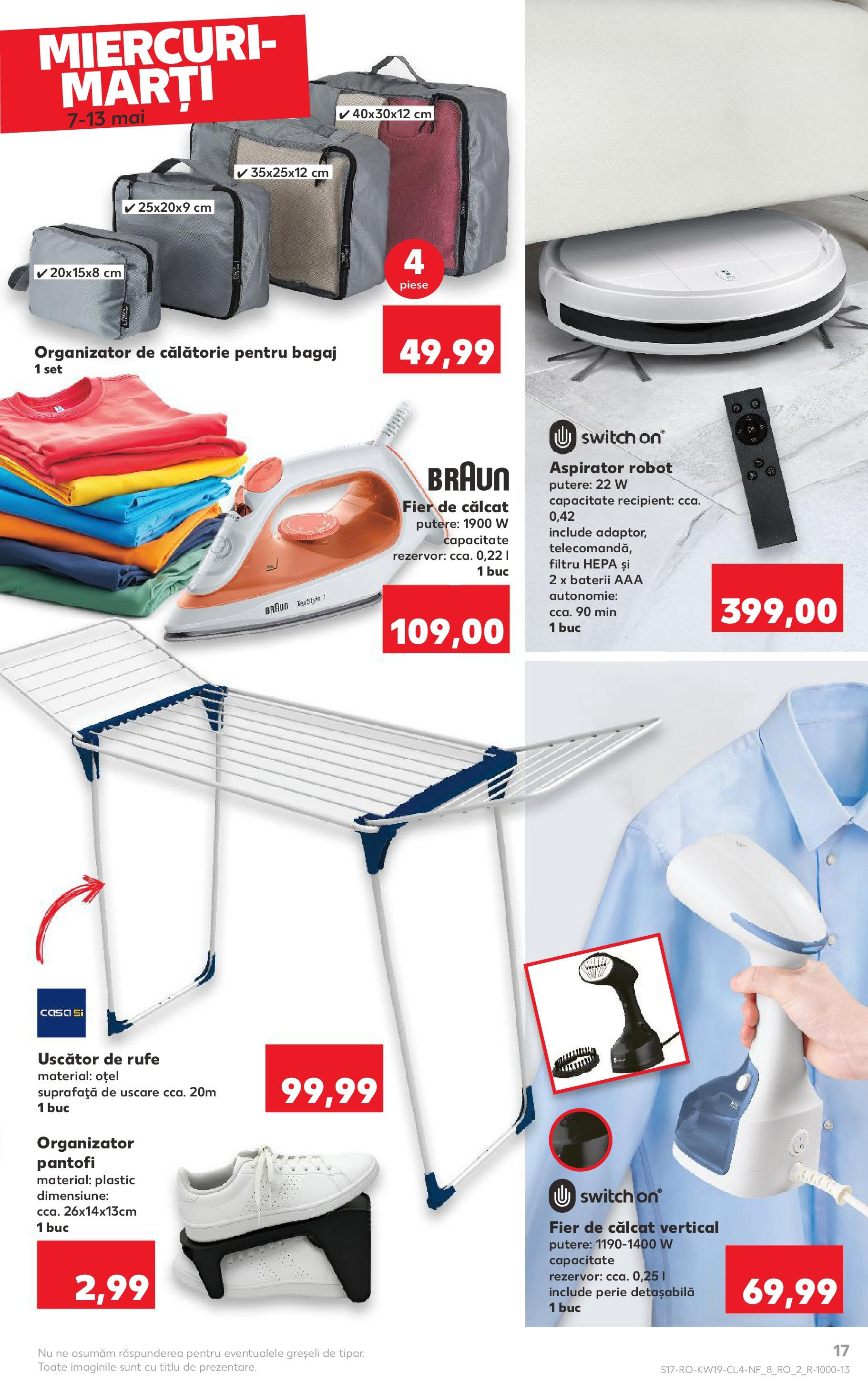 Catalog Kaufland 7 - 13 Mai 2025 | Pagina 17 | Produse: Fier de călcat, Aspirator, Pantofi, Robot