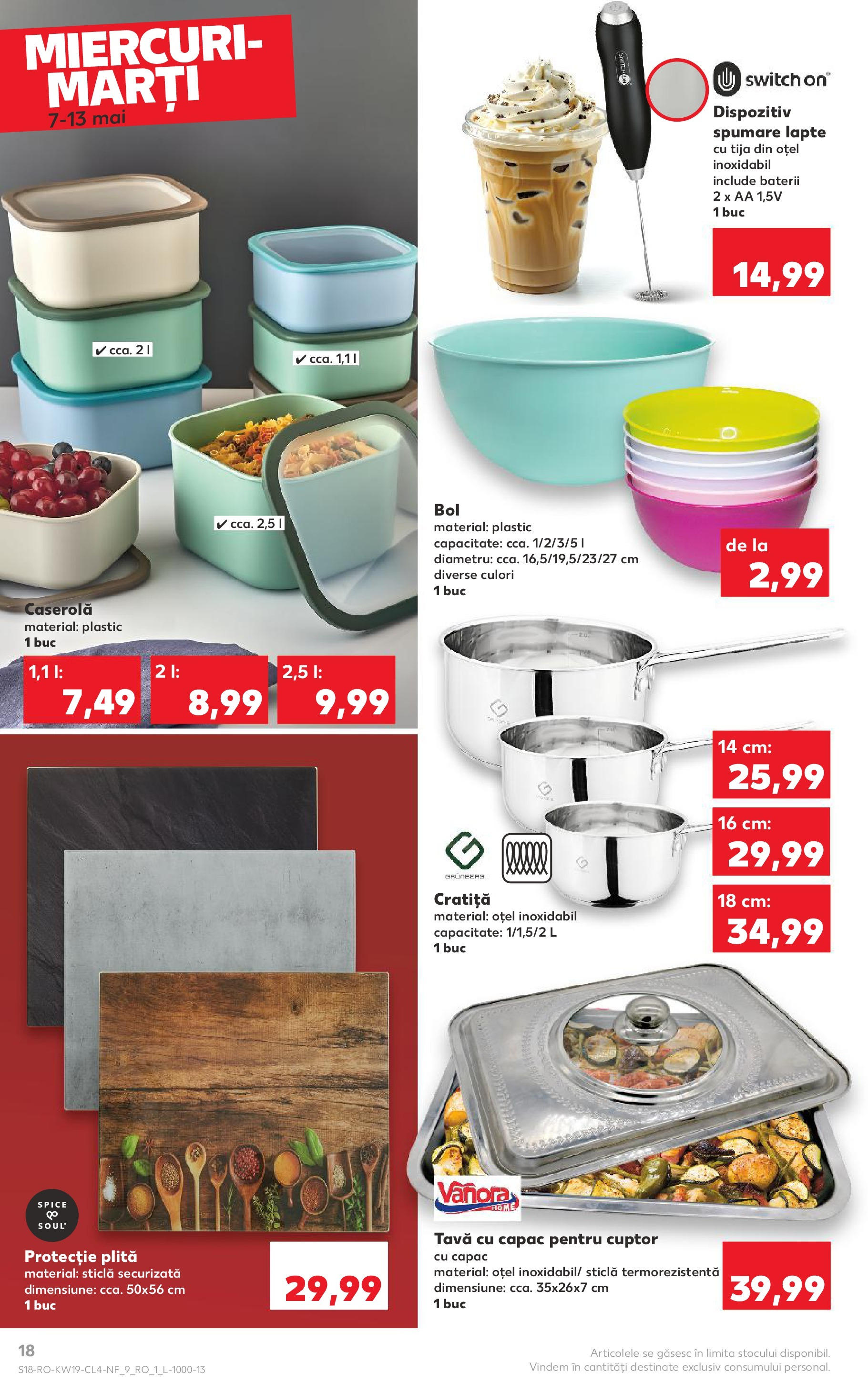 Catalog Kaufland 7 - 13 Mai 2025 | Pagina 18 | Produse: Cuptor, Cratiță, Baterii, Lapte