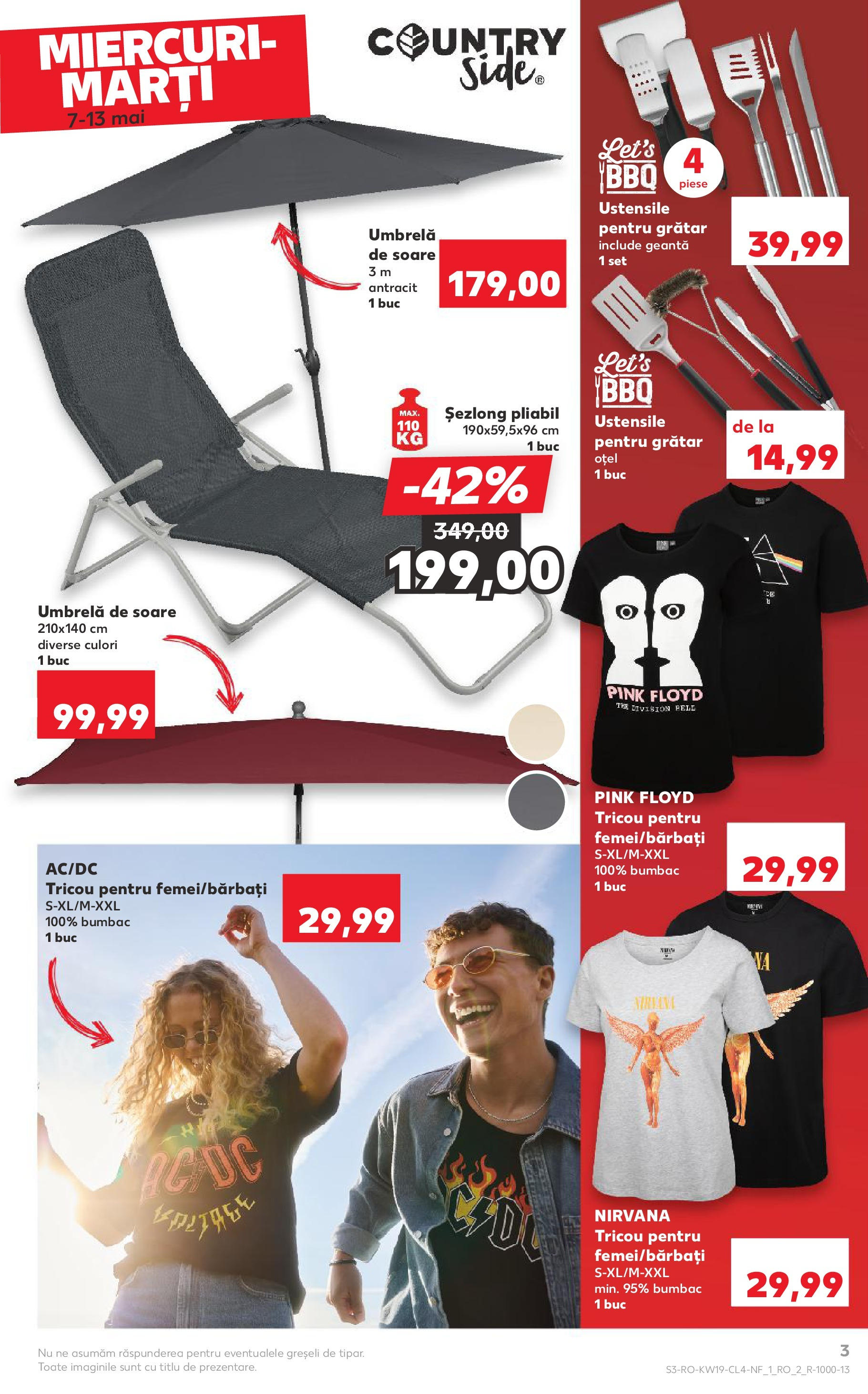 Catalog Kaufland 7 - 13 Mai 2025 | Pagina 3 | Produse: Umbrelă, Geantă, Grătar, Șezlong
